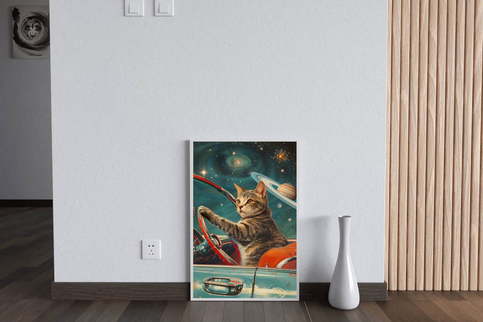 Driving A Cat in Space Wall Art - beink online art store