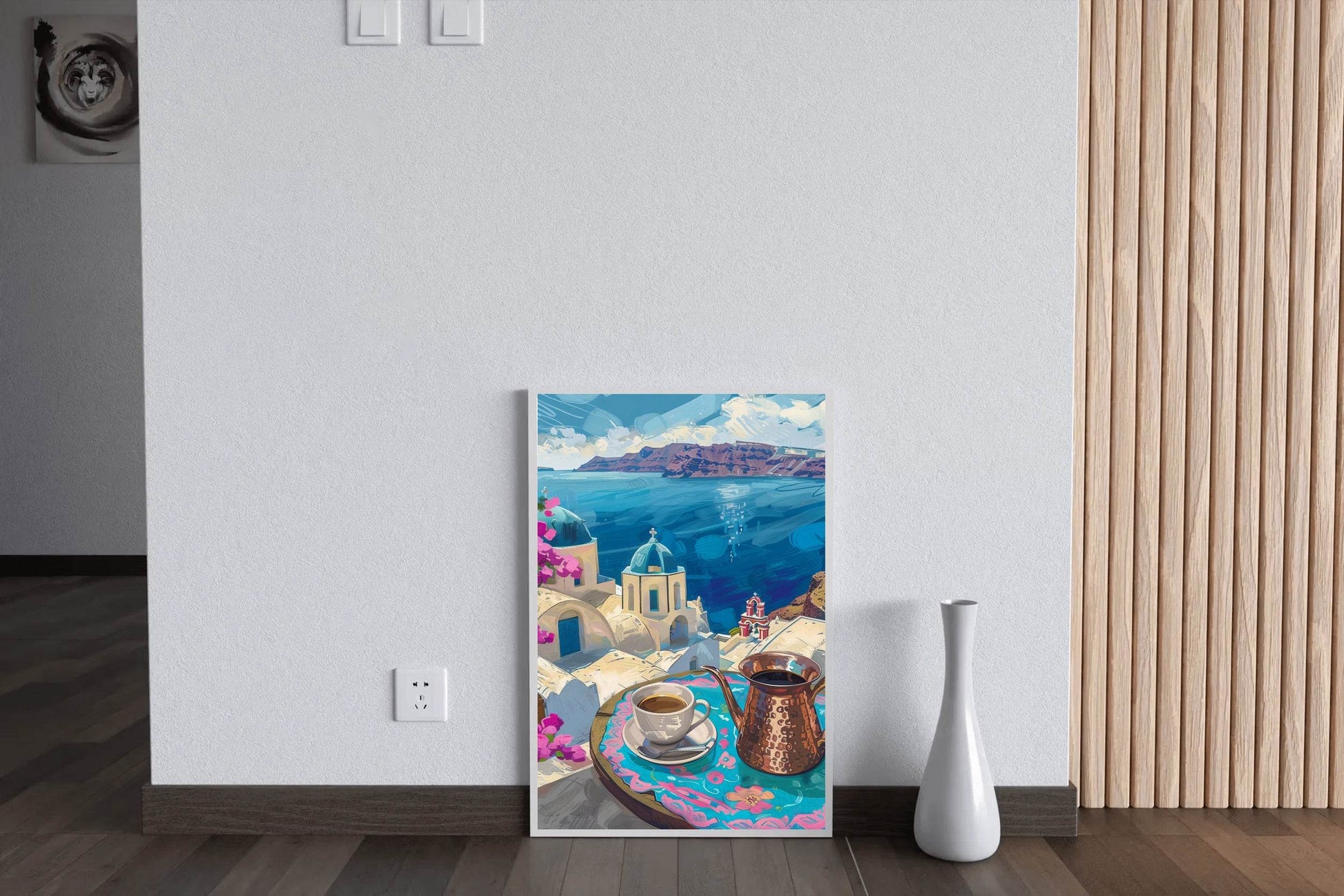 Santorini Sunrise Painting Wall Art - beink online art store