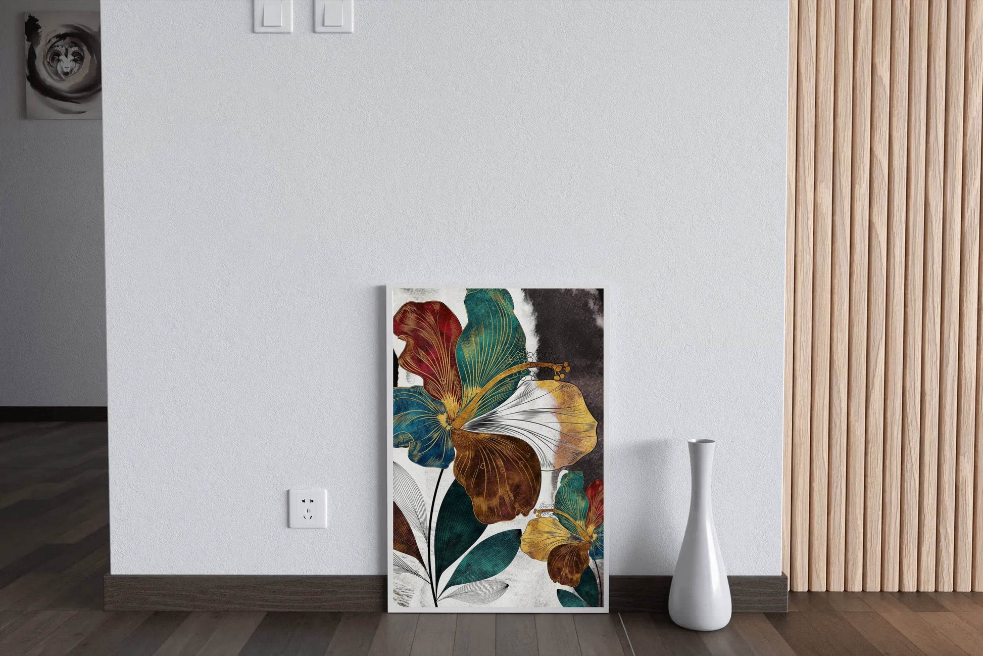 Floral Fusion - Multicolor Patels Modern Wall Art - beink online art store