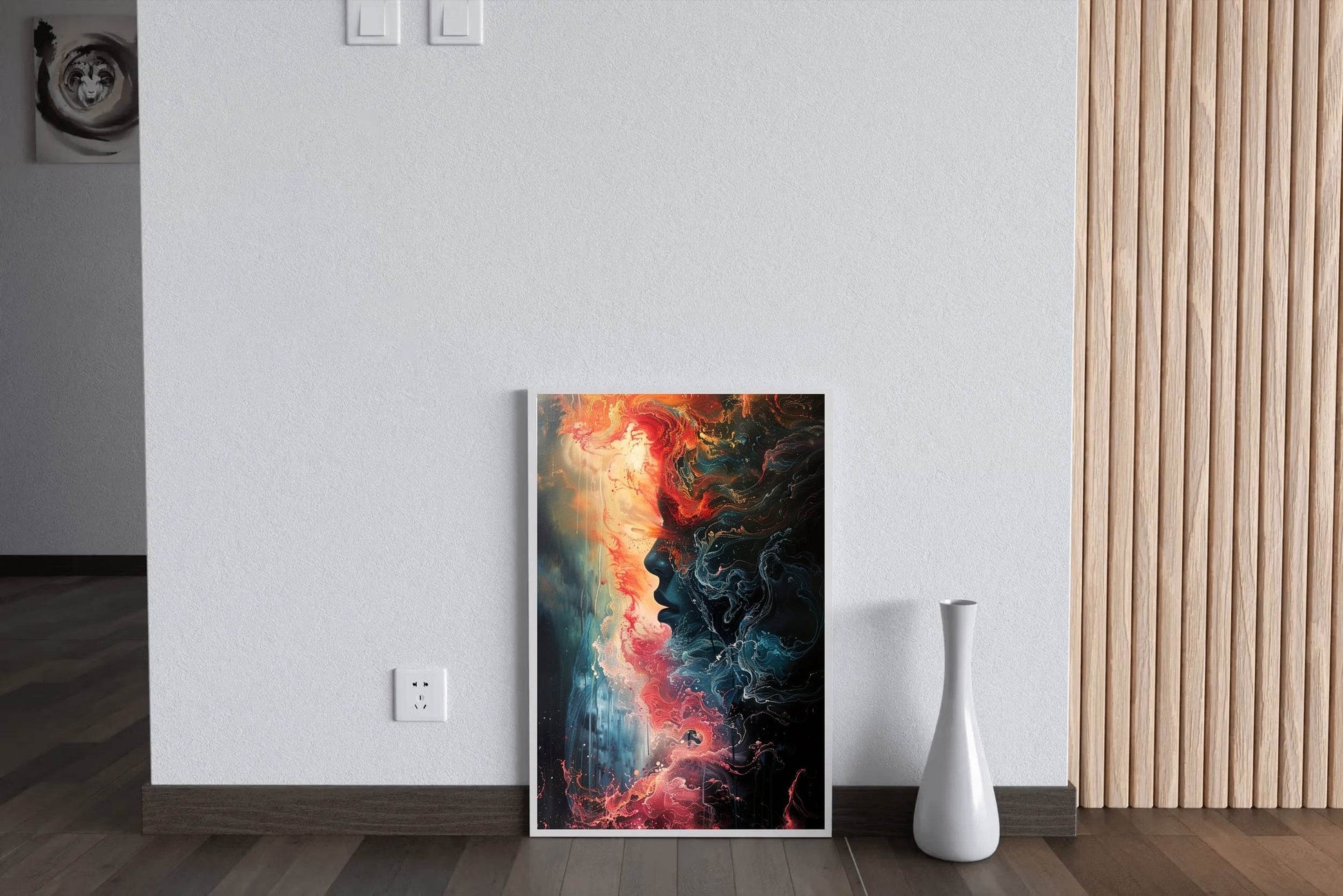 Colorful Oil Painting With Women Face Digital Art - beink online art store