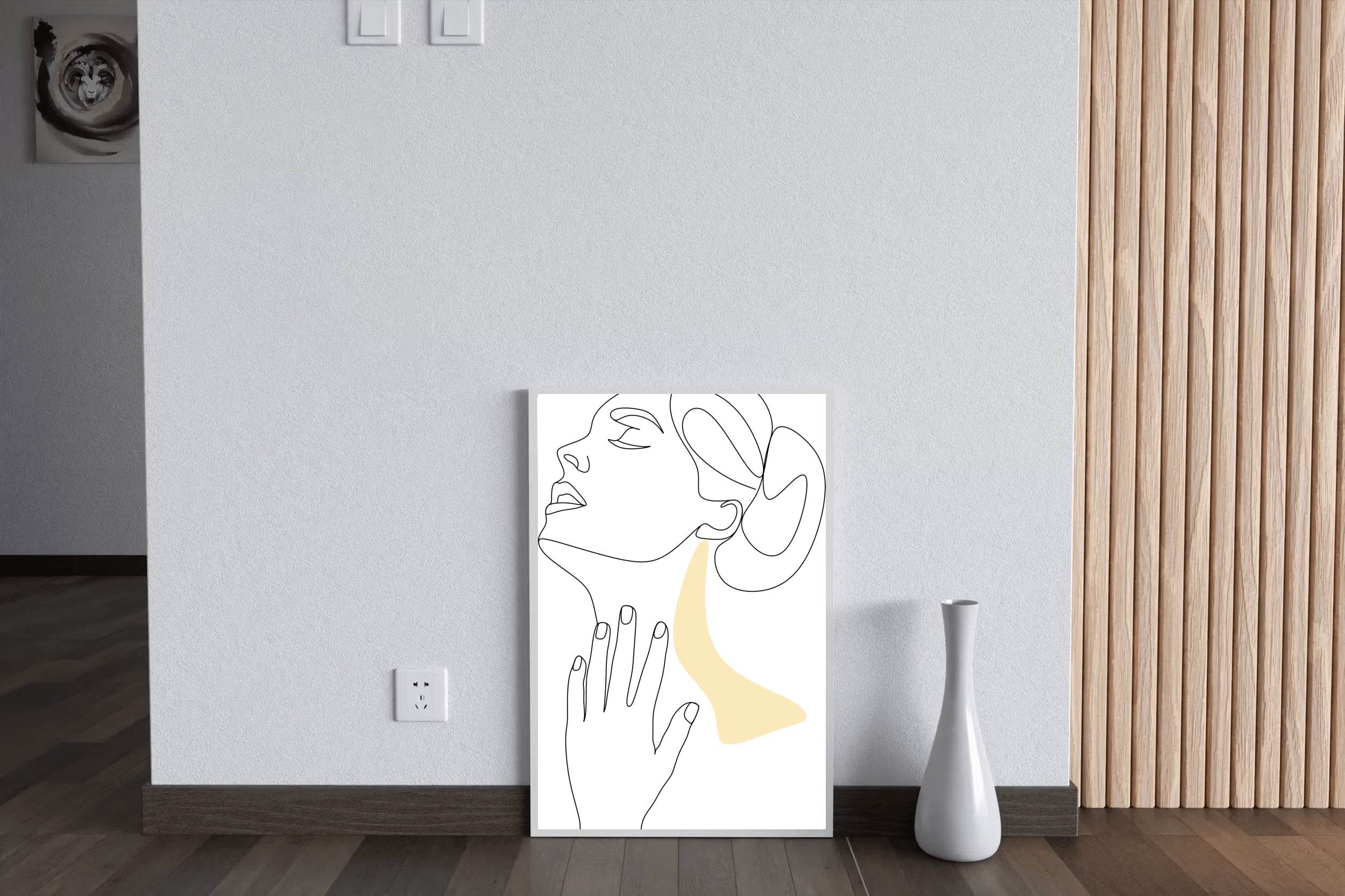Woman Massaging Her Neck Wall Art - beink online art store