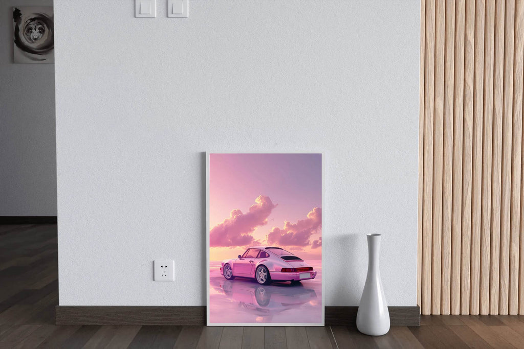 Porsche911 Pink Wall Art - beink online art store