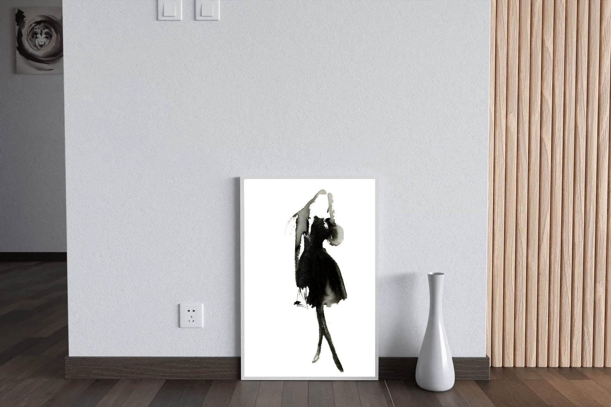 Ink-Washed Elegance - Graceful Form Woman Art - beink online art store