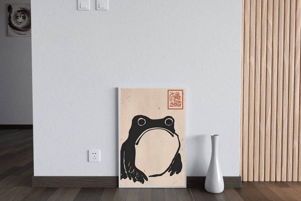 Sumo Black Hoji Frog Modern Wall Art - beink online art store