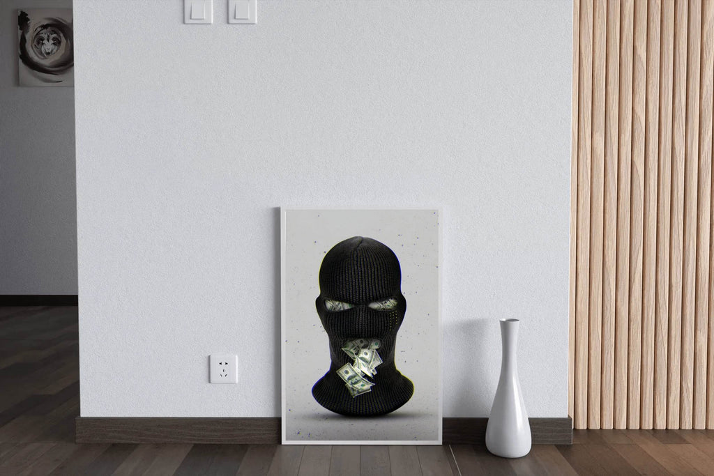 Full Face Balaclava Mask Wall Art - beink online art store