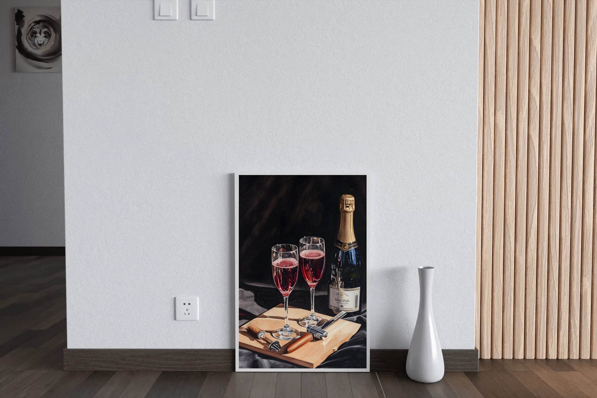 Red Sparkling Wine Wall Art - beink online art store