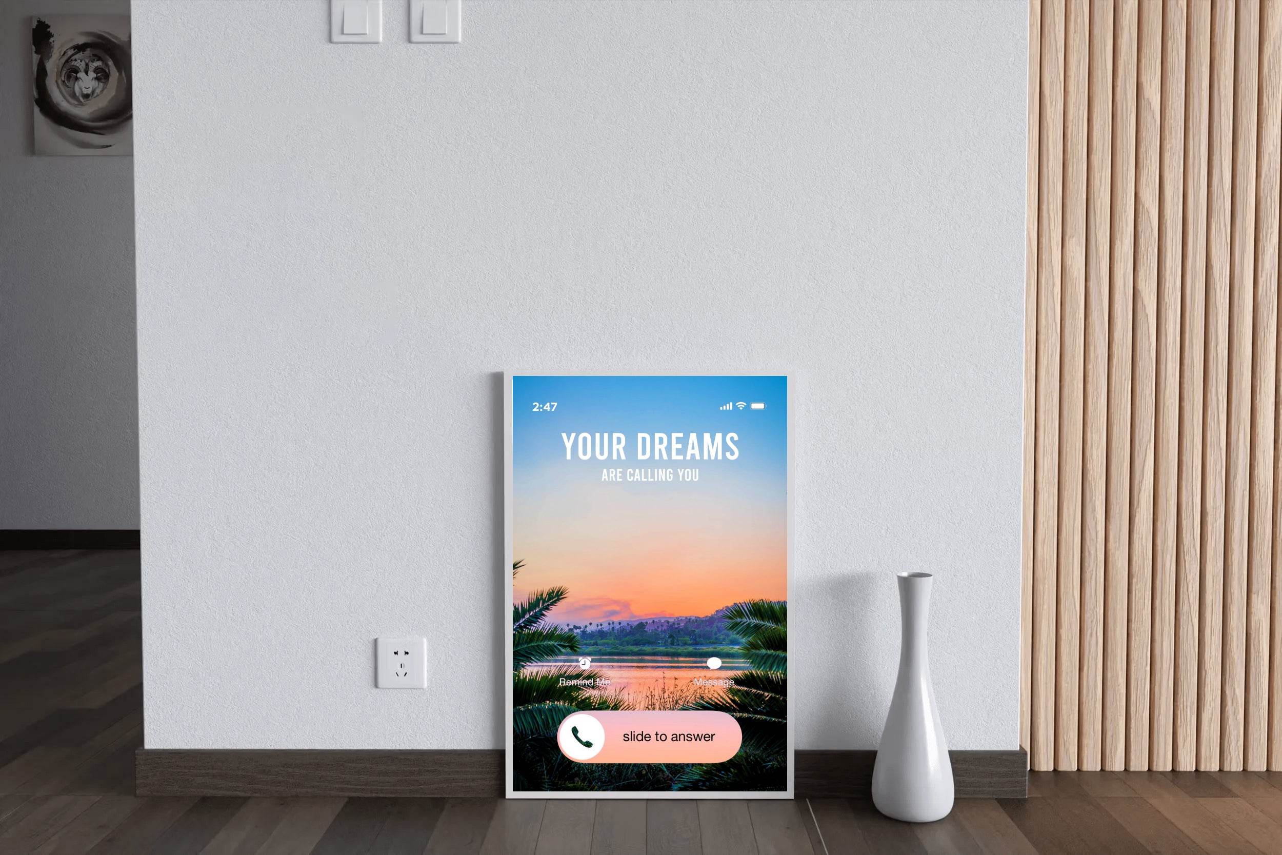 Dreams Calling Motivational Wall Art - beink online art store
