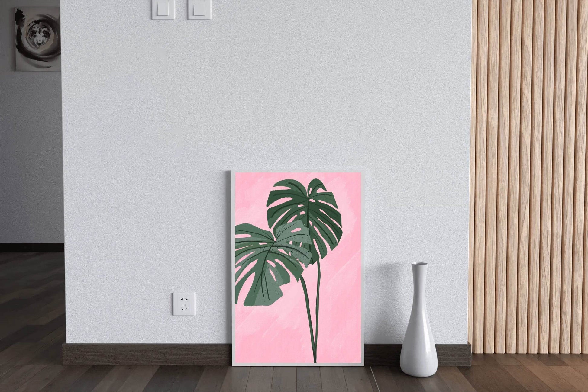 Monstera Deliciosa Plant Drawing Wall Art - beink online art store