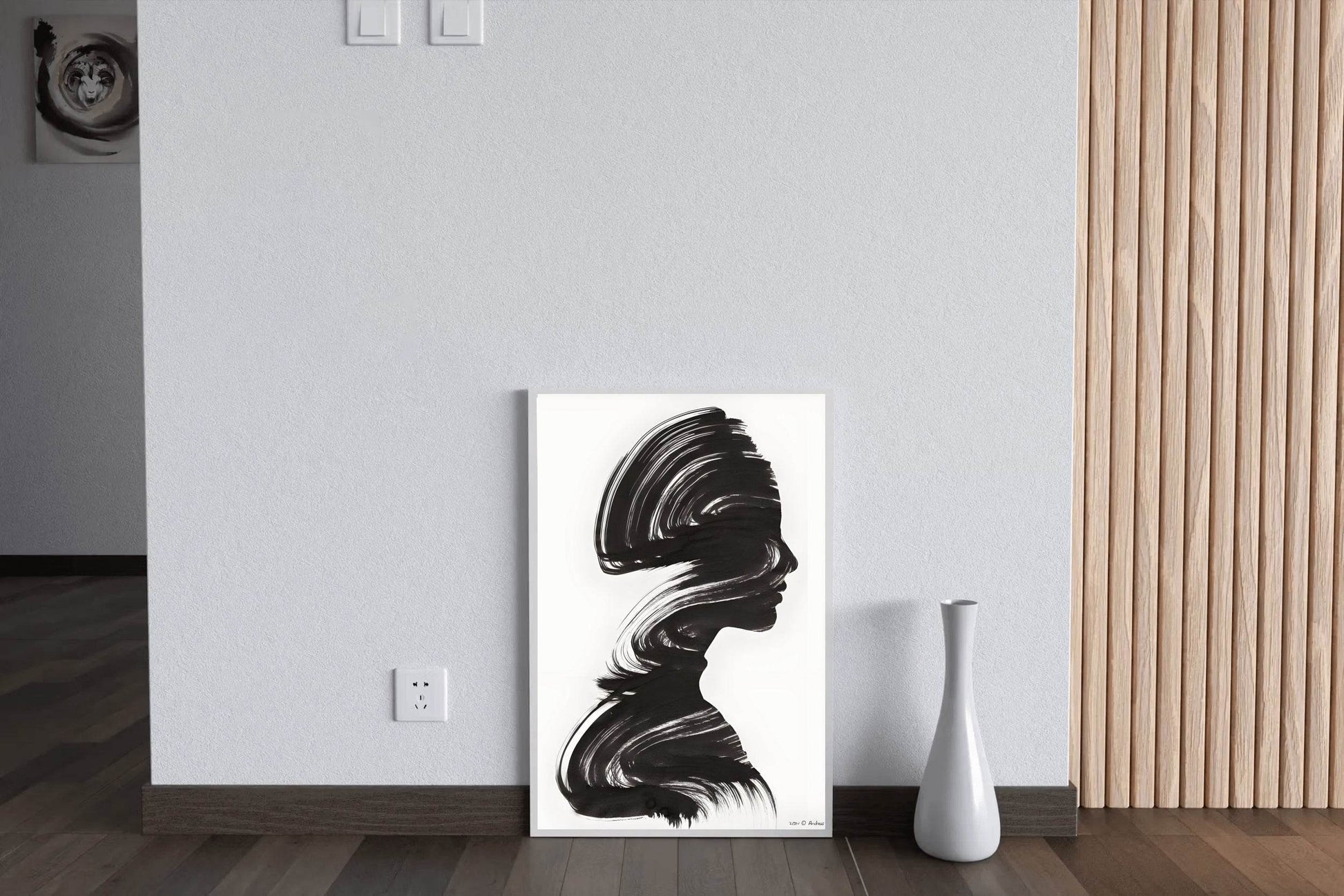 Women Image With Brush Strokes Modern Wall Art - beink online art store