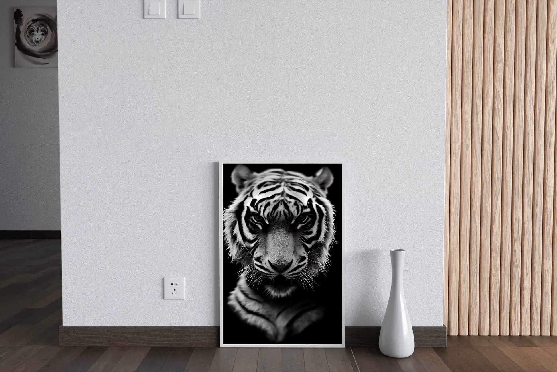 Bengal Tiger Black & White Wall Art - beink online art store
