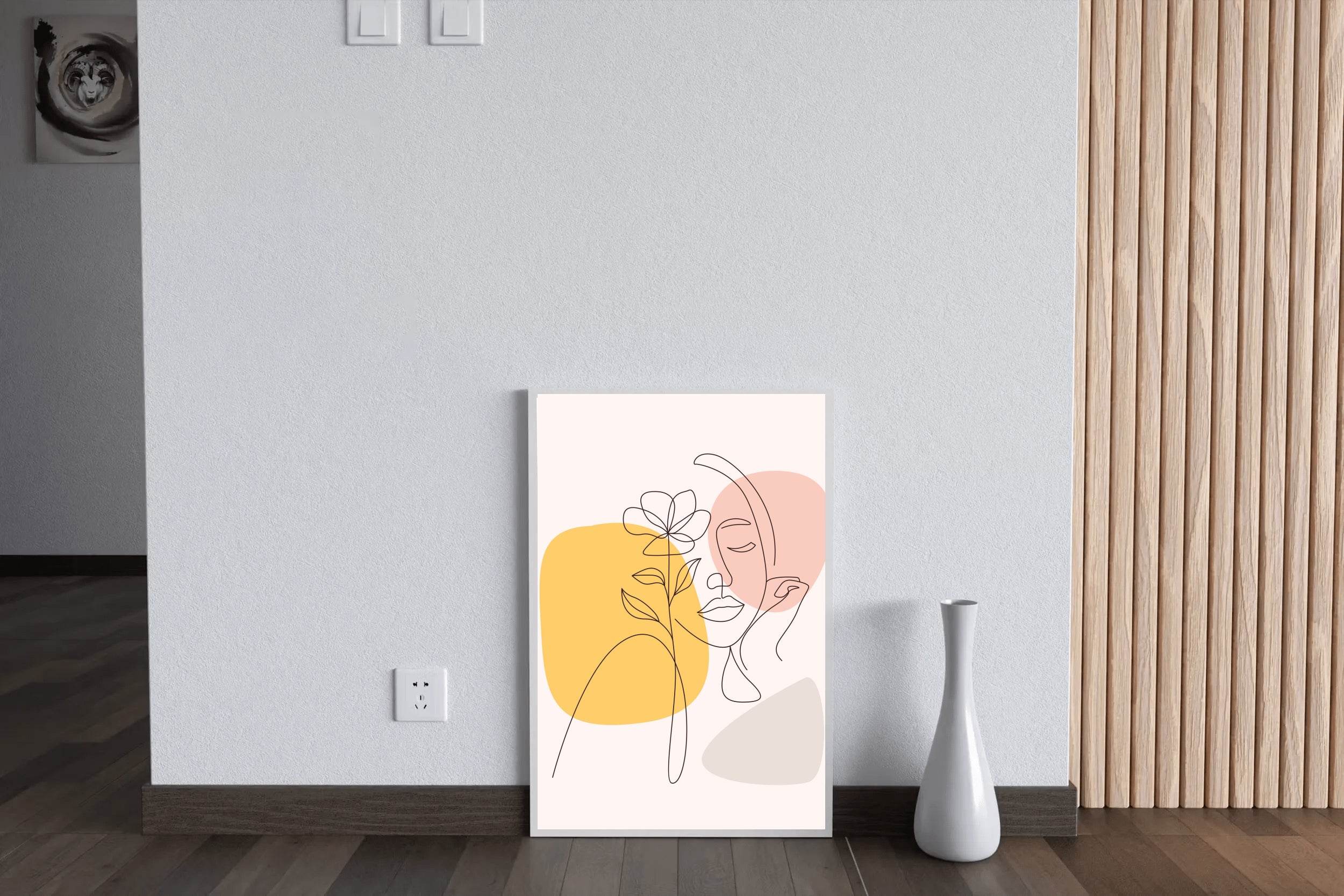 Half Face With Flowers Wall Art - beink online art store