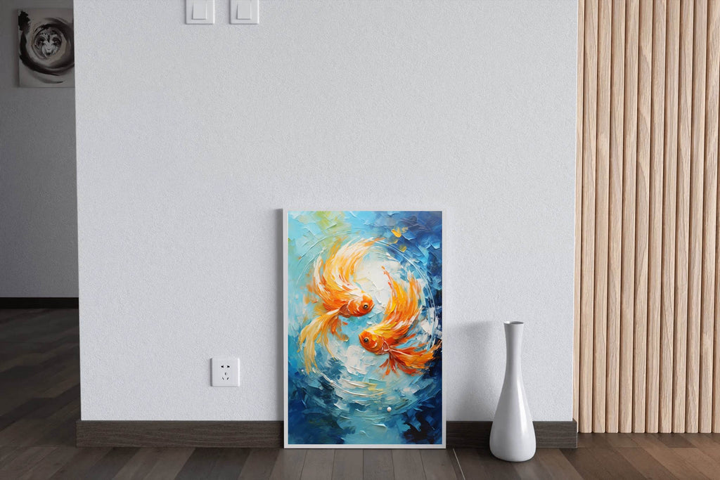 Goldfish Swimming Painting - beink online art store