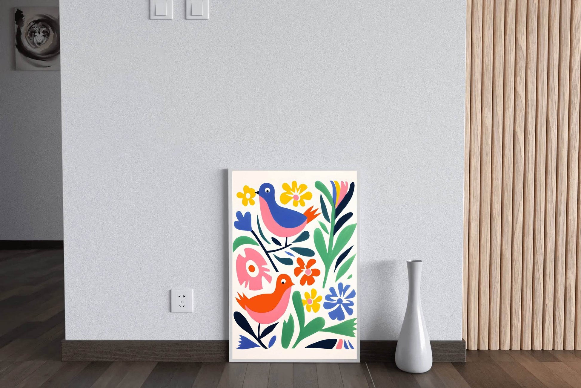 Painting Birds Among Flowers - beink online art store