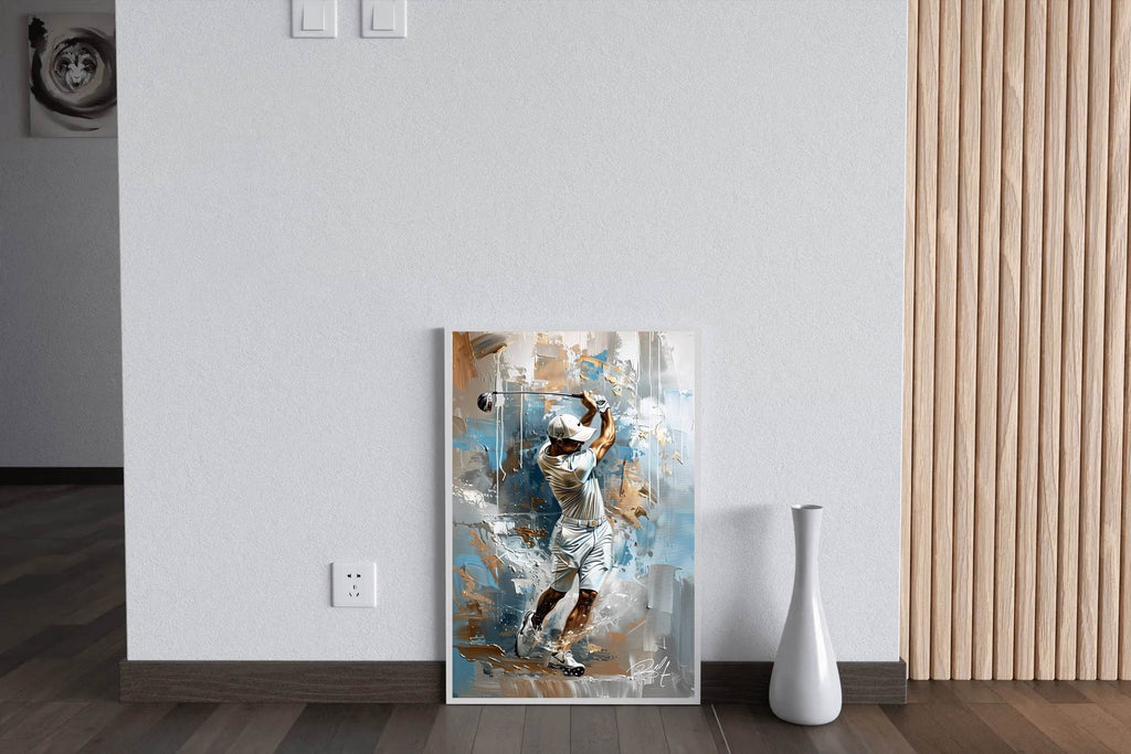 Master Flame Sports Aesthetic Wall Art Poster for Living Room, Home & Wall Decor Golf - beink online art store