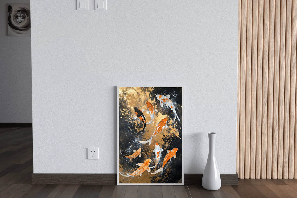 Realistic Koi Fish Painting Wall Art - beink online art store