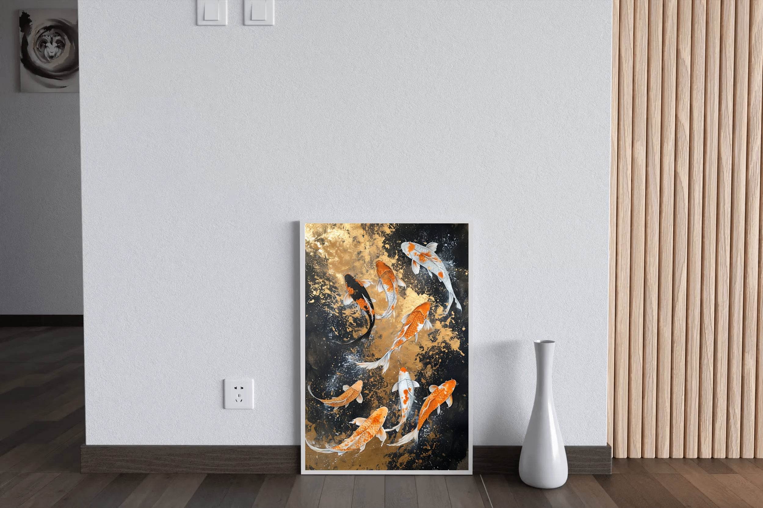 Realistic Koi Fish Painting Wall Art - beink online art store