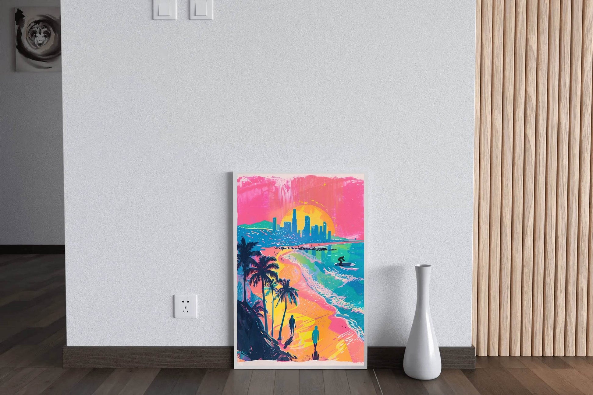 Watercolor Painting of Coastal Trees Wall Art - beink online art store