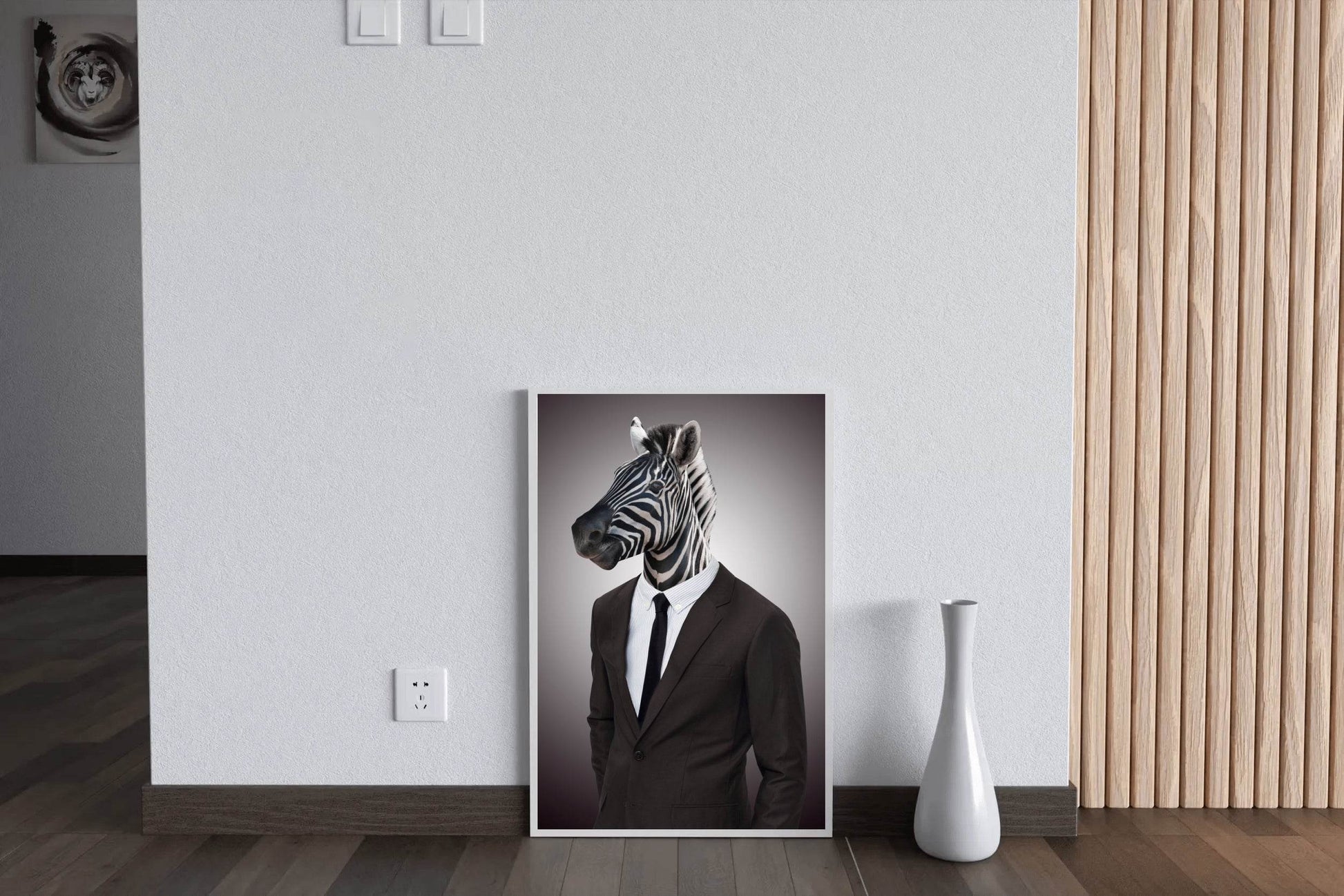 Wearing Suit Zebra Animal Wall Art - beink online art store