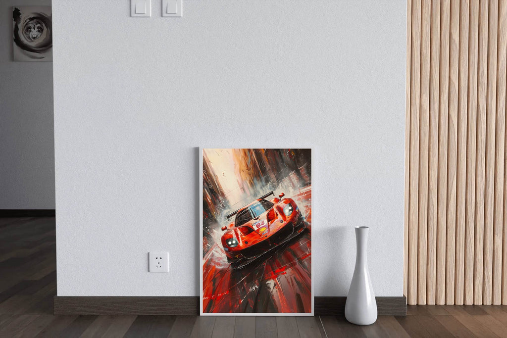 Ferrari 488 Full Red Wall Art - beink online art store