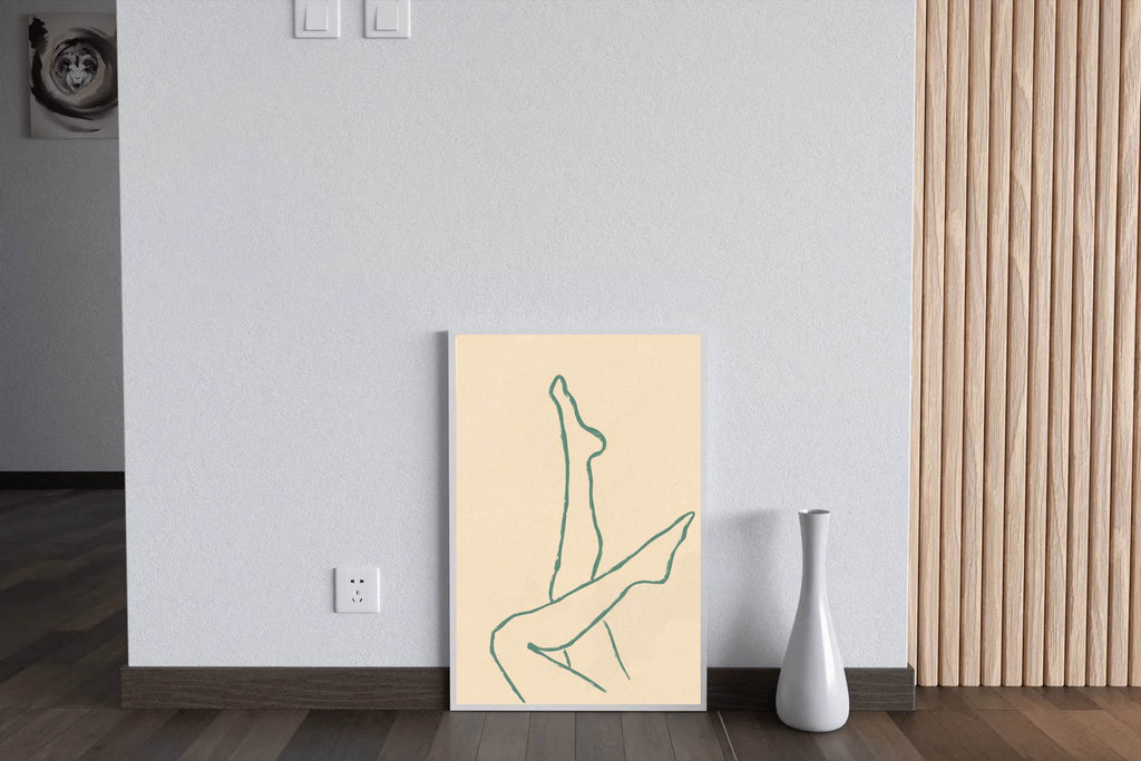 Drawing of A Woman Legs Wall Art - beink online art store