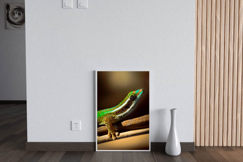 Phelsuma Lineata Reptile Animal Wall Art - beink online art store