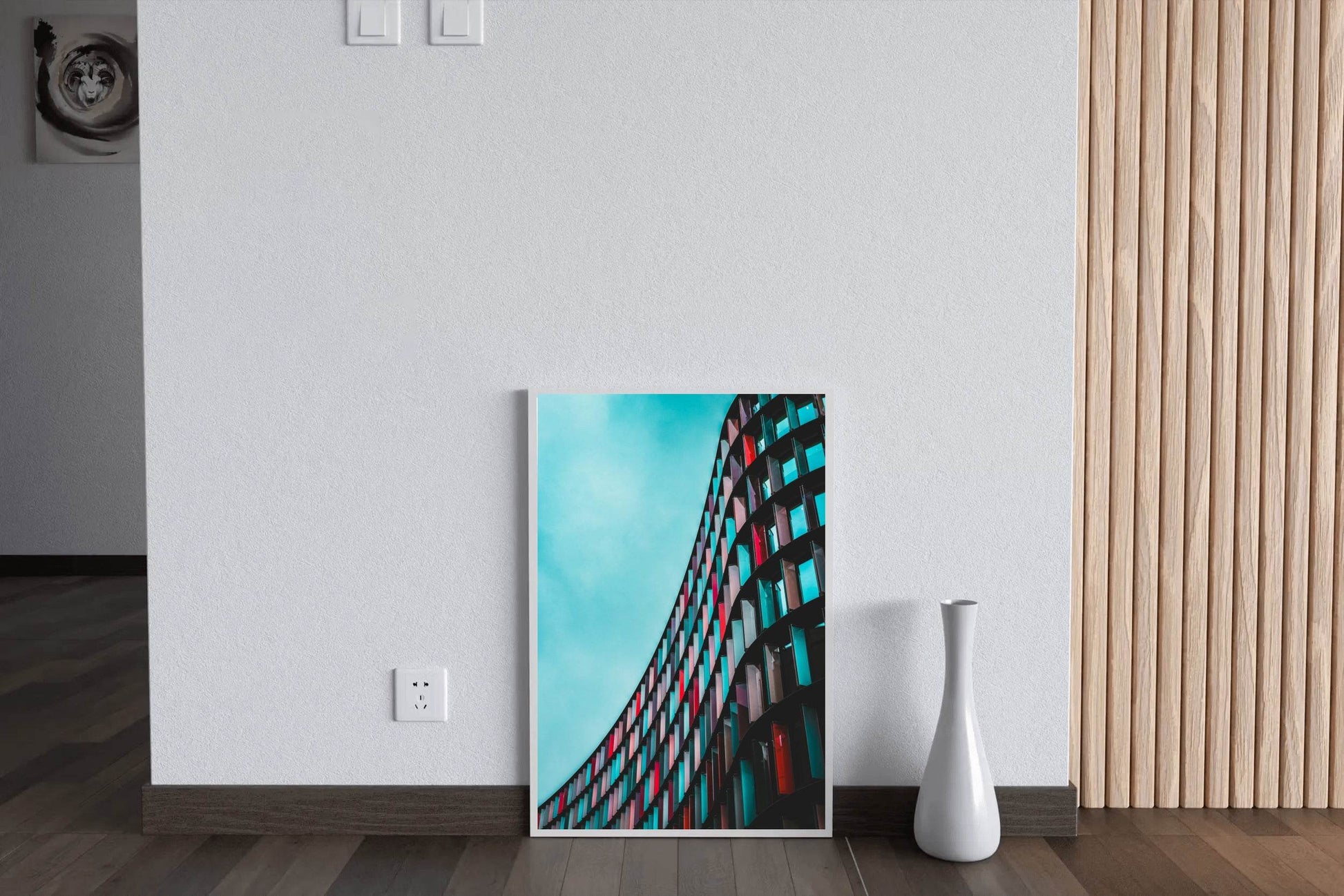 Slightly Curved Building Abstract Wall Art - beink online art store