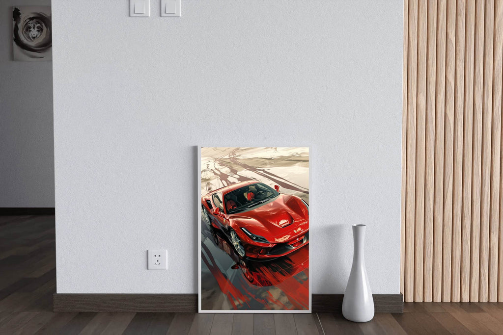 Ferrari F8 Full Red Wall Art - beink online art store