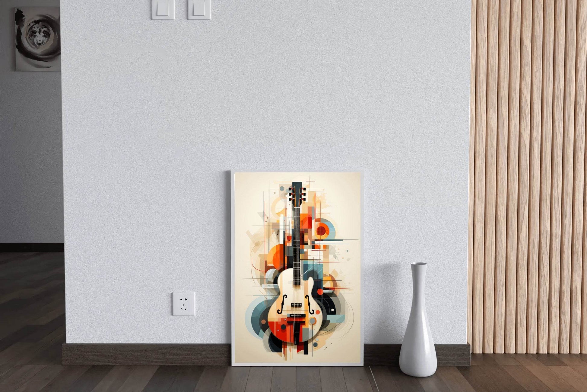 Guitar With Graphic Design Wall Art - beink online art store