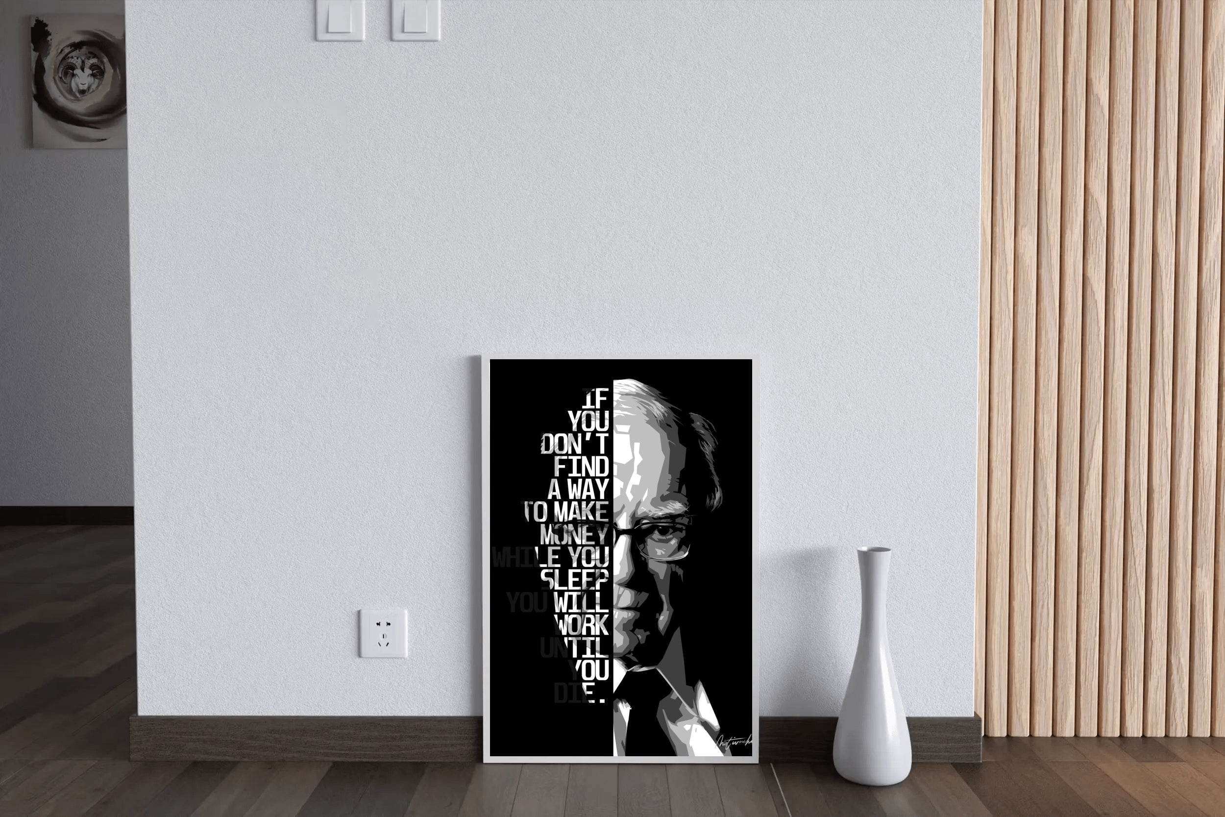 Warren Buffett Motivational Quote Wall Art - beink online art store