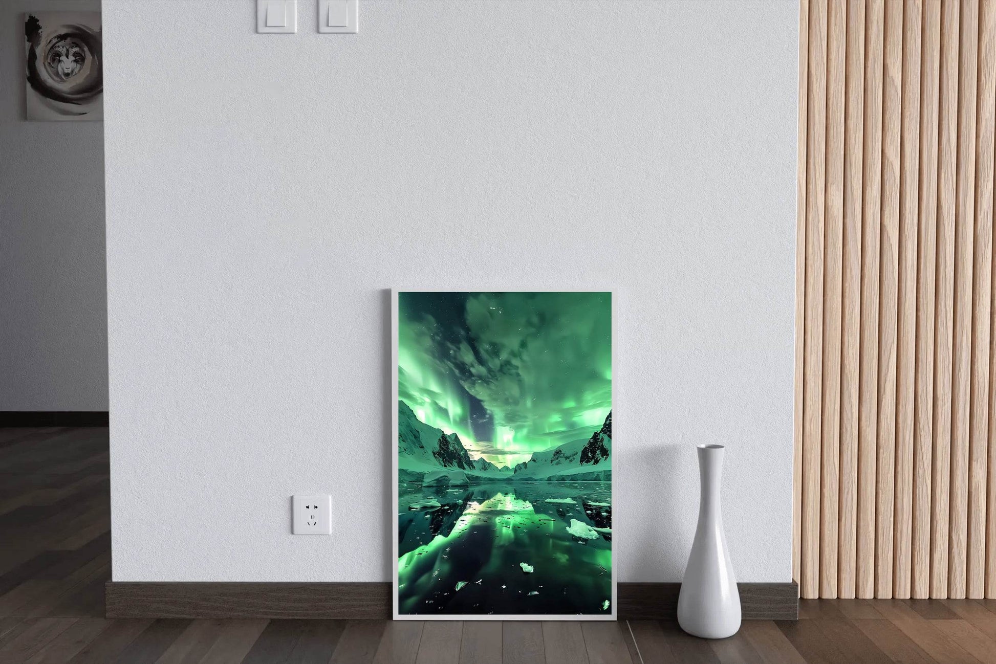 Emerald Aurora Over Antarctica Wall Art - beink online art store