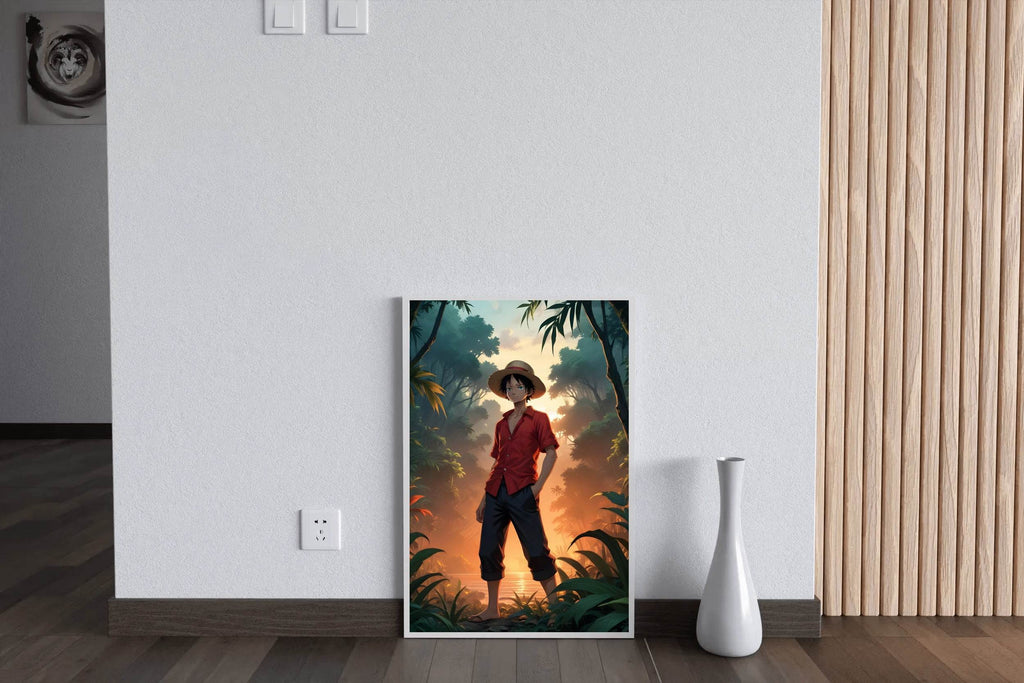 Monkey D. Luffy in Jungle Anime Wall Art - beink online art store