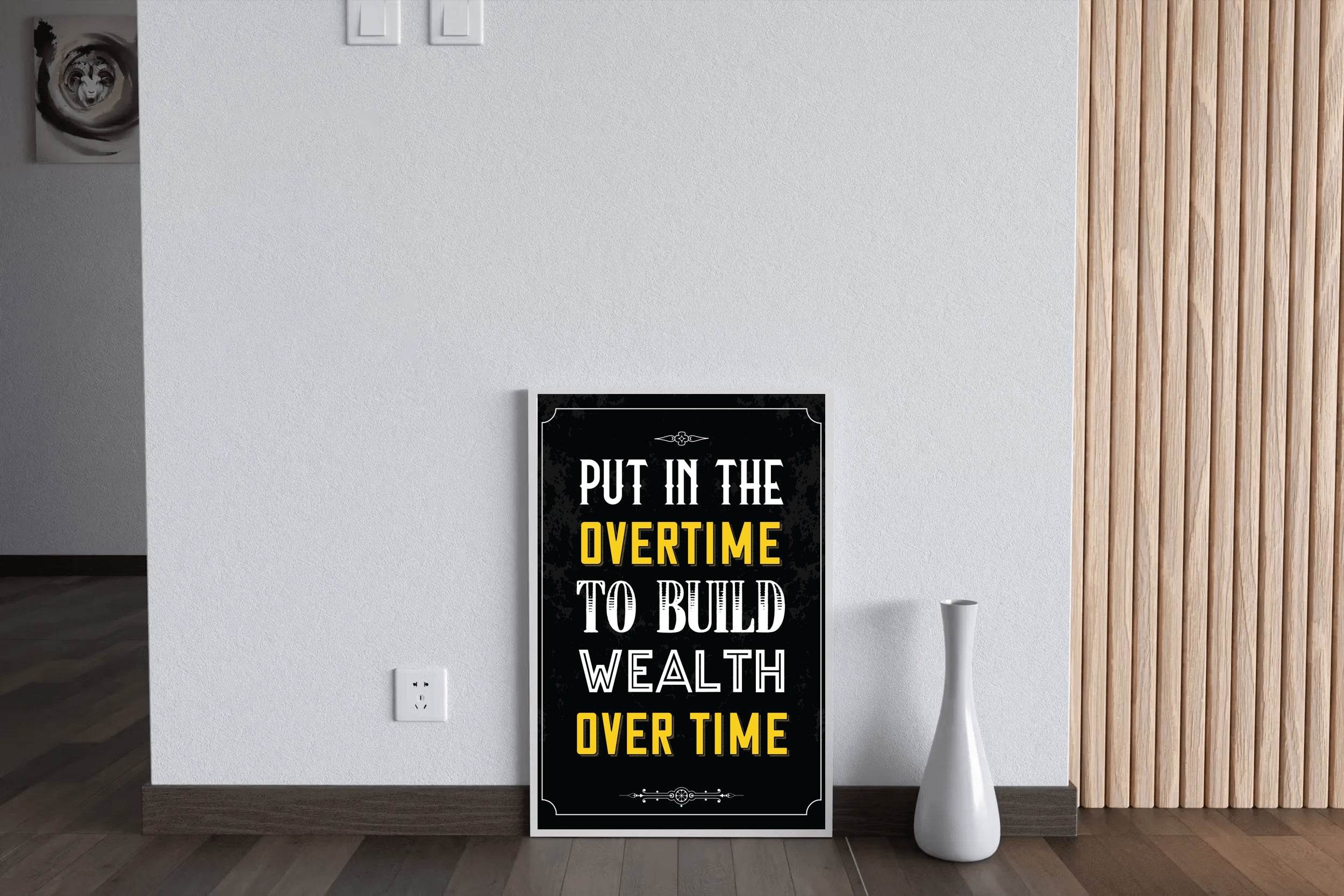 Build Wealth Over Time Investing Motivational Wall Art - beink online art store