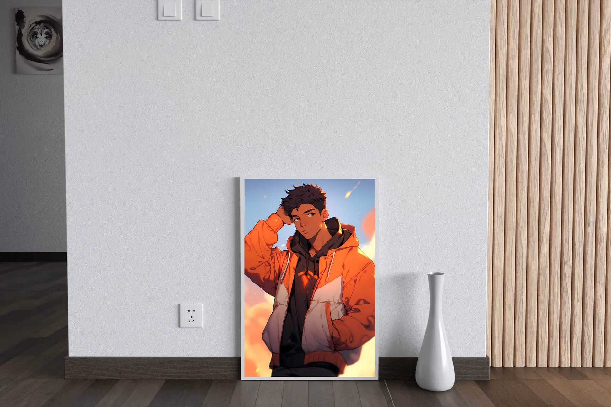 Anime Style Man portrait Wall Art - beink online art store