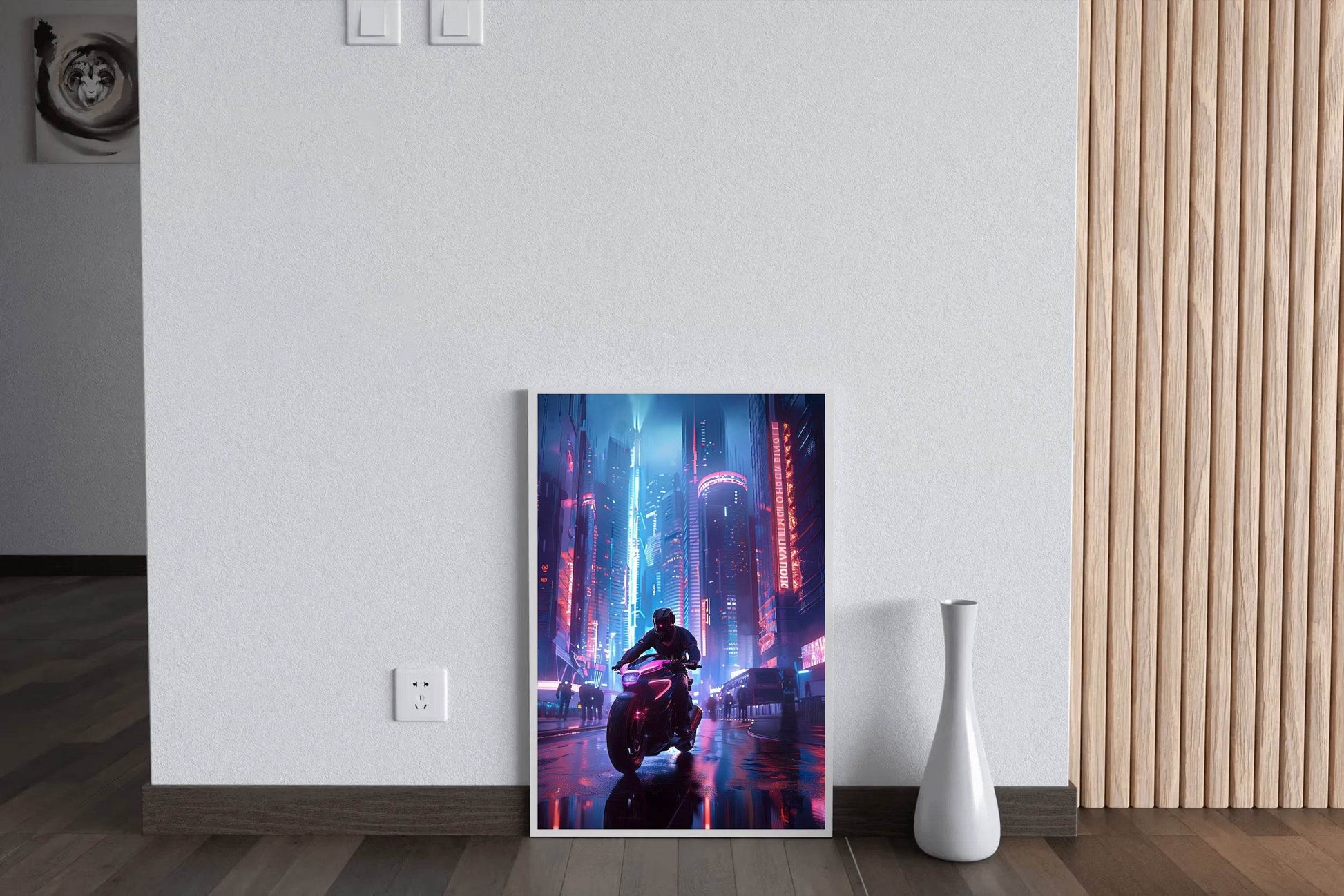 Purple Motorcycle Wall Art - beink online art store