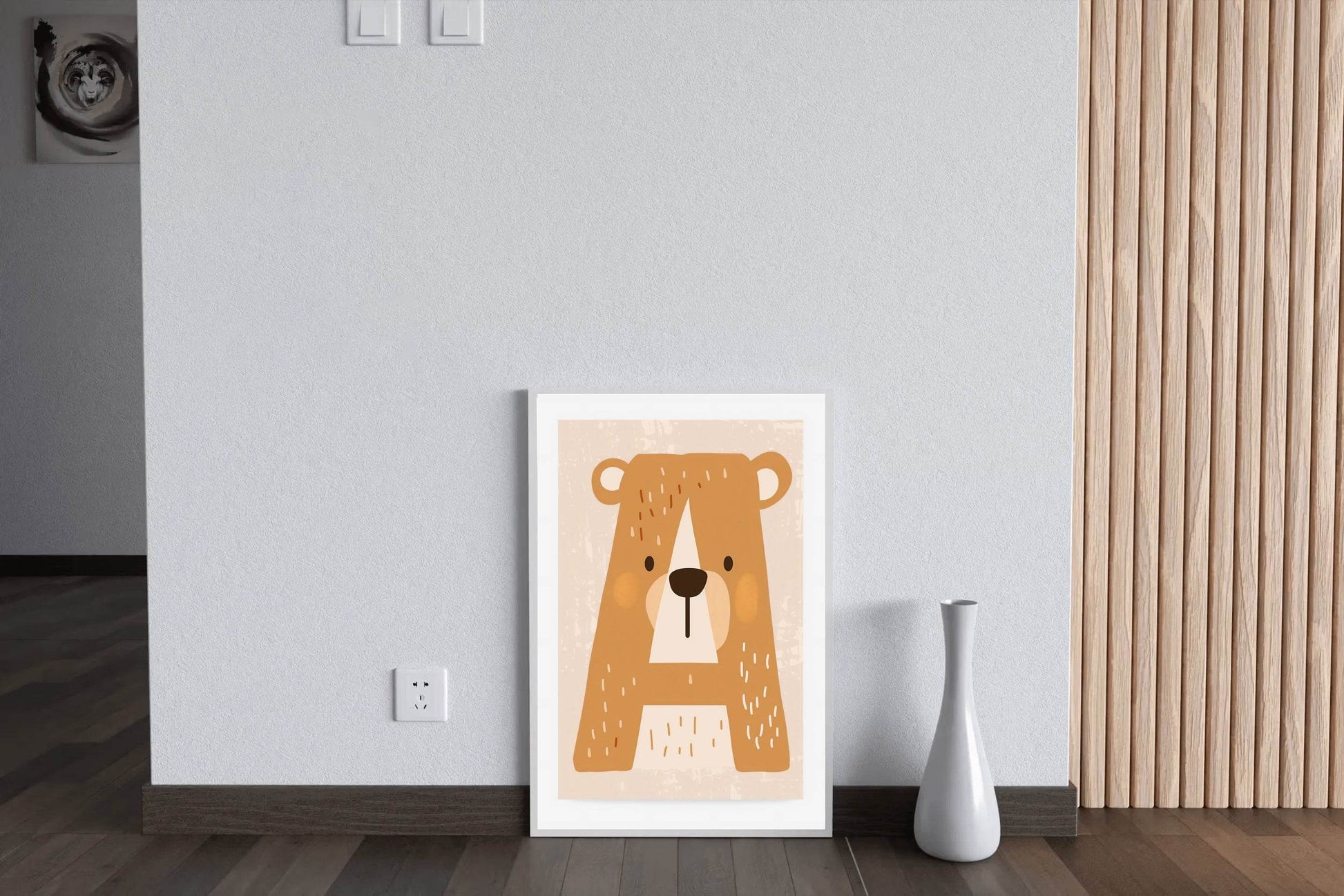 Alphabetical Shape of Cartoon Bear - beink online art store