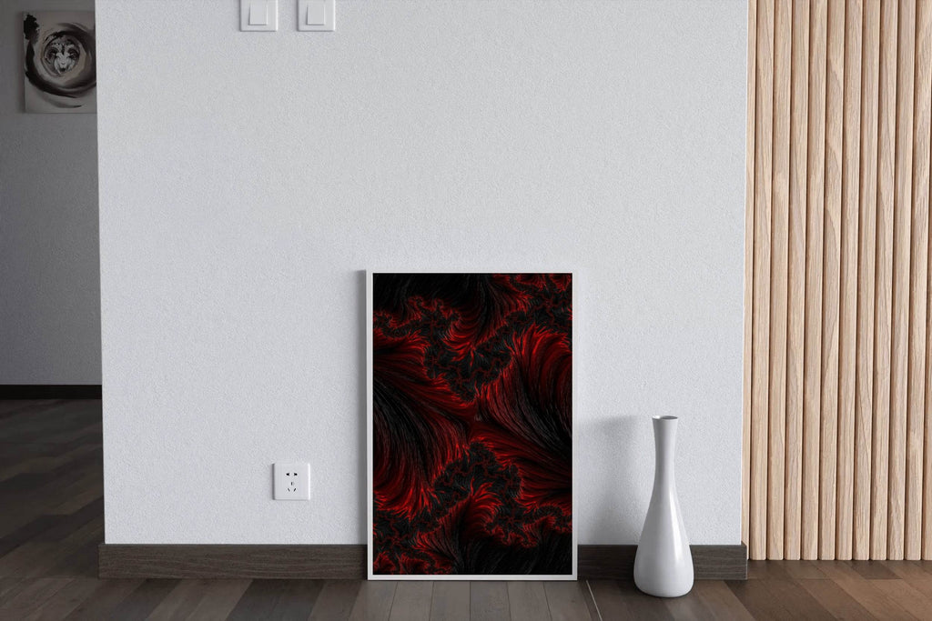 Dark Magnetic Waves Abstract Wall Art - beink online art store
