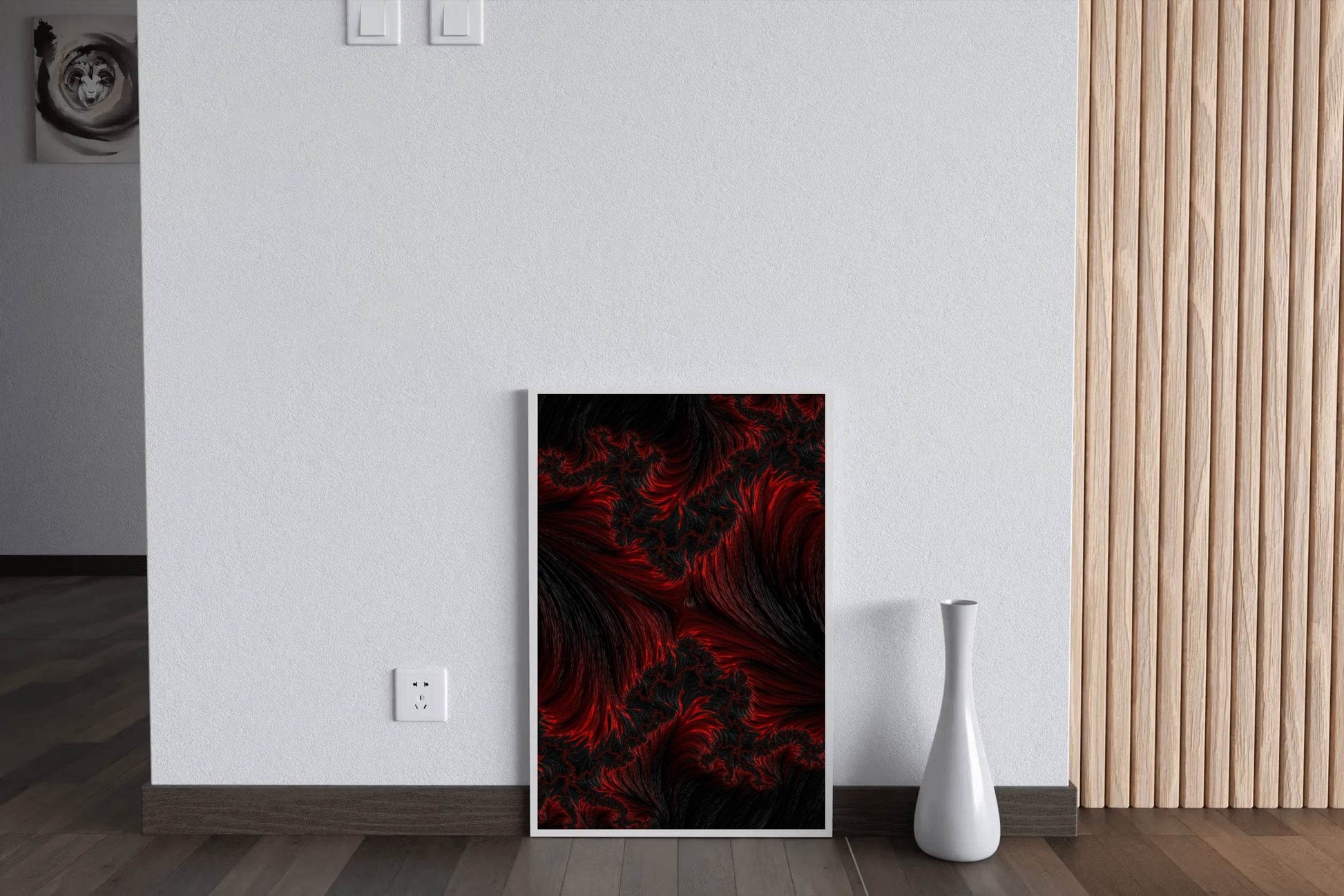 Dark Magnetic Waves Abstract Wall Art - beink online art store