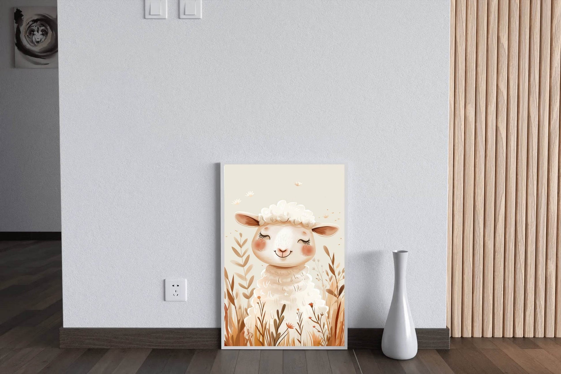 Cute Sheep Illustration Wall Art - beink online art store