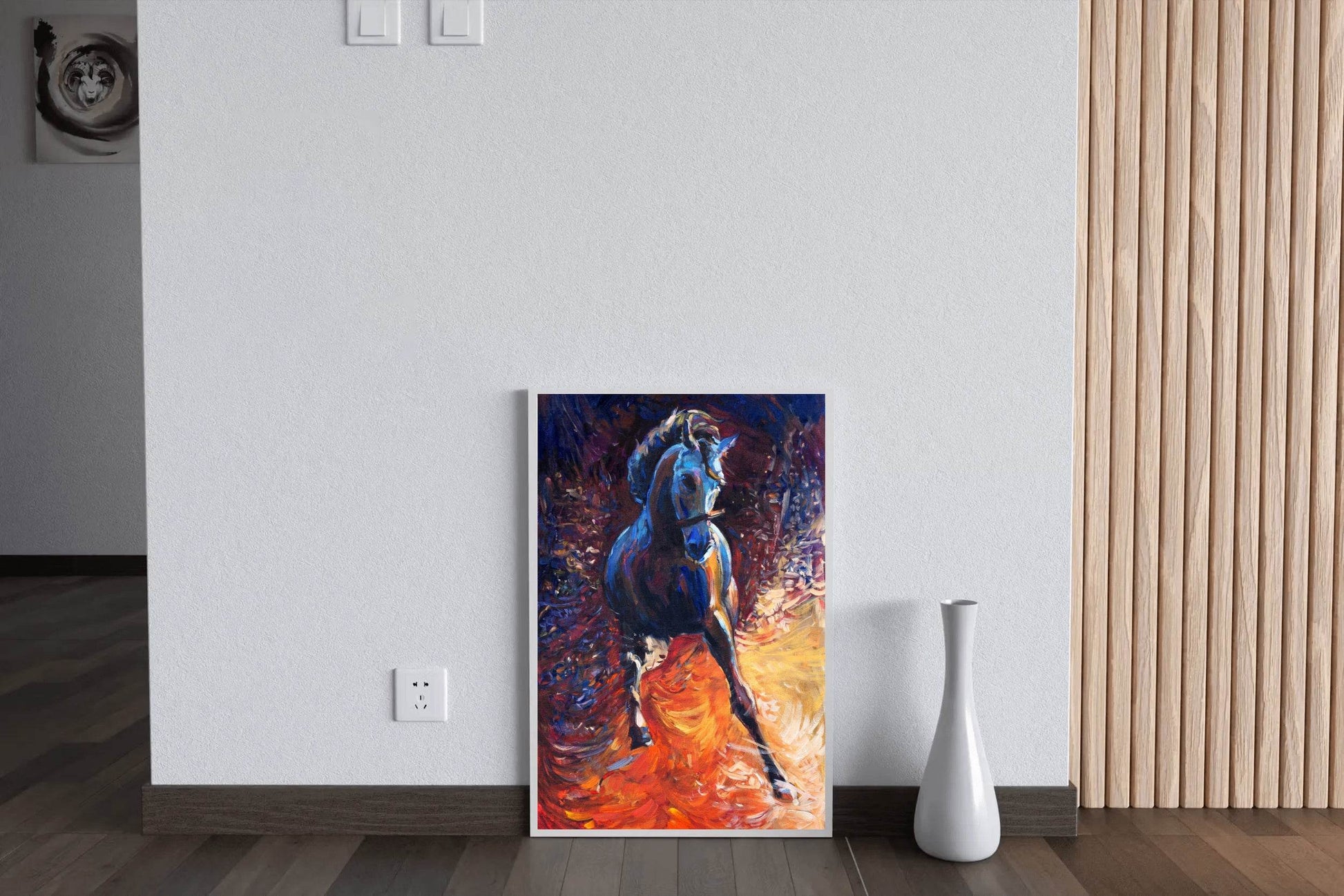 Oil Painting Of Rebellious Horse Wall Art - beink online art store