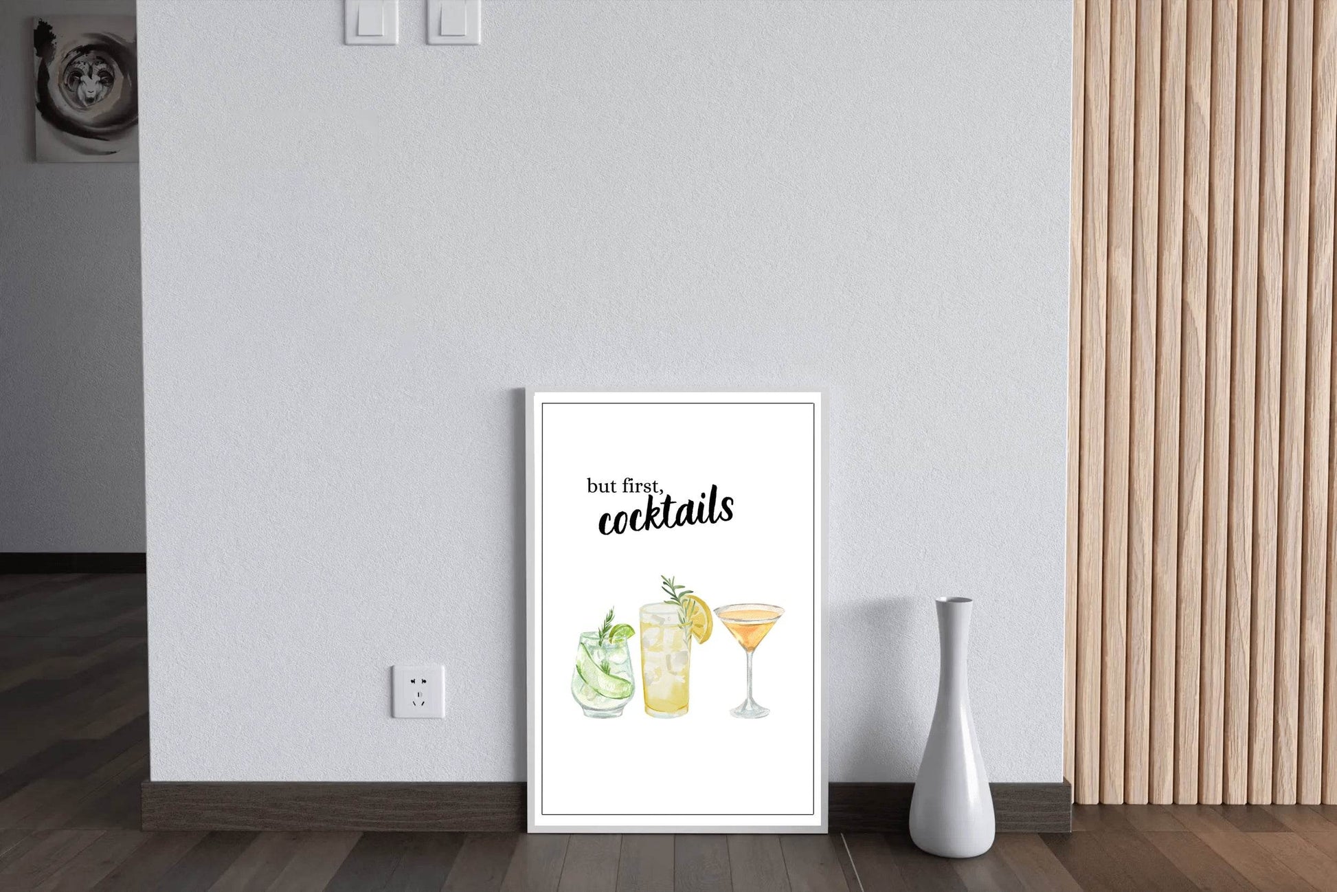 But First Cocktails Wall Art - beink online art store