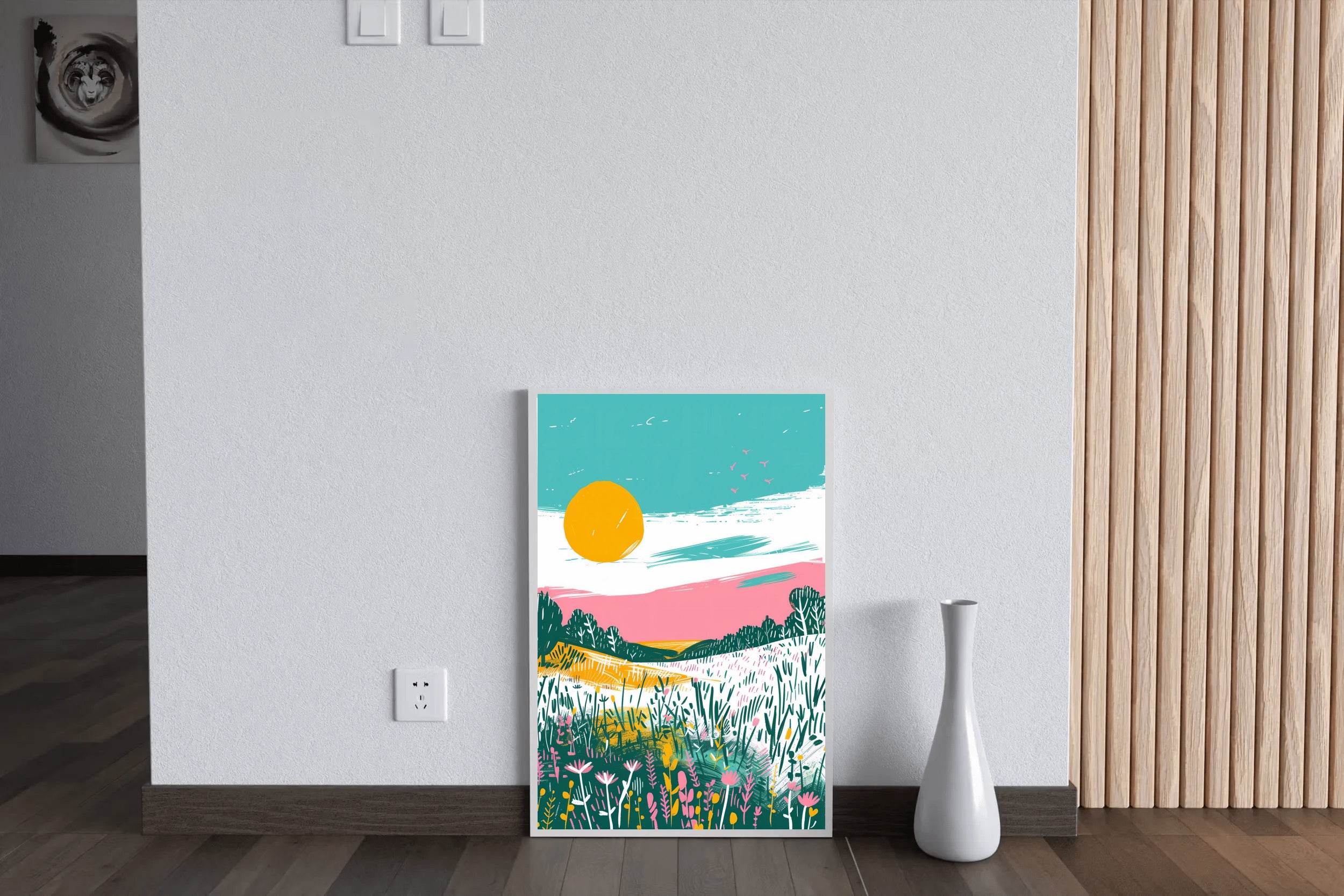 Vibrant Meadow Modern Wall Art - beink online art store