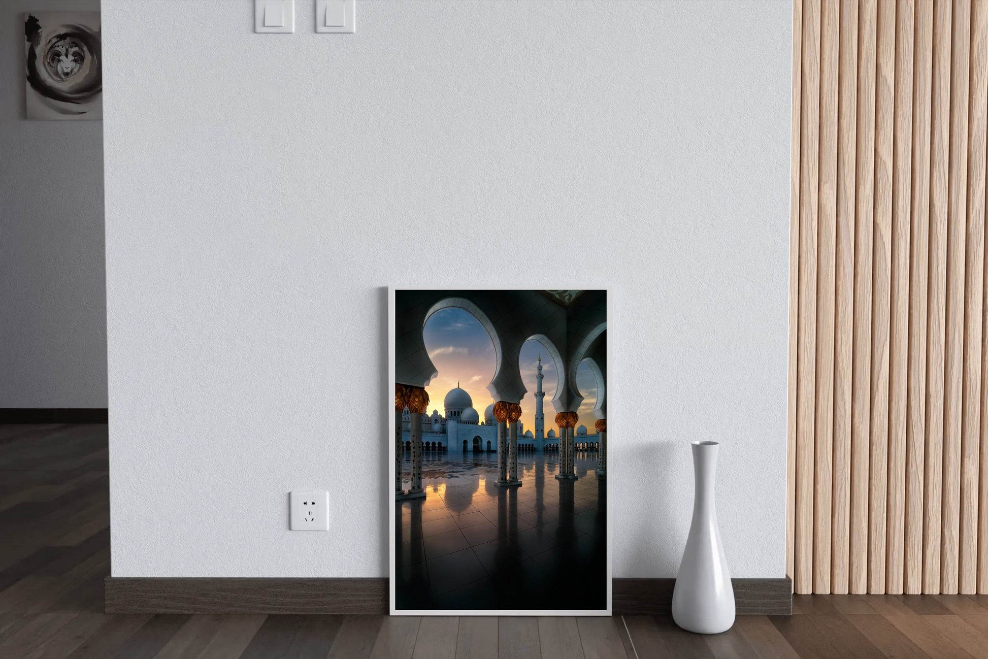 Gold Dusk at the Grand Mosque Wall Art - beink online art store