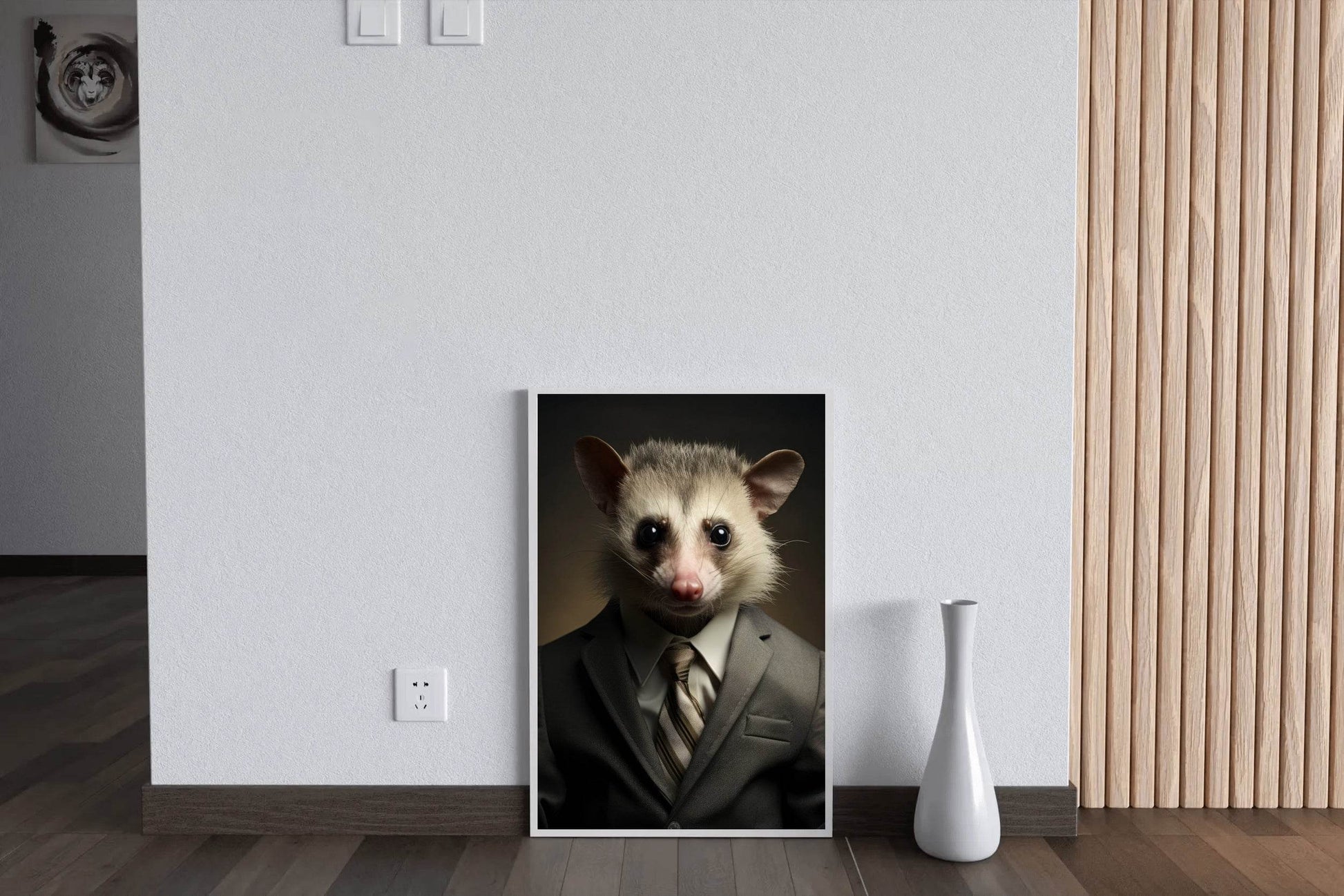 Possum in a Pin Stripe Suit Wall Art - beink online art store