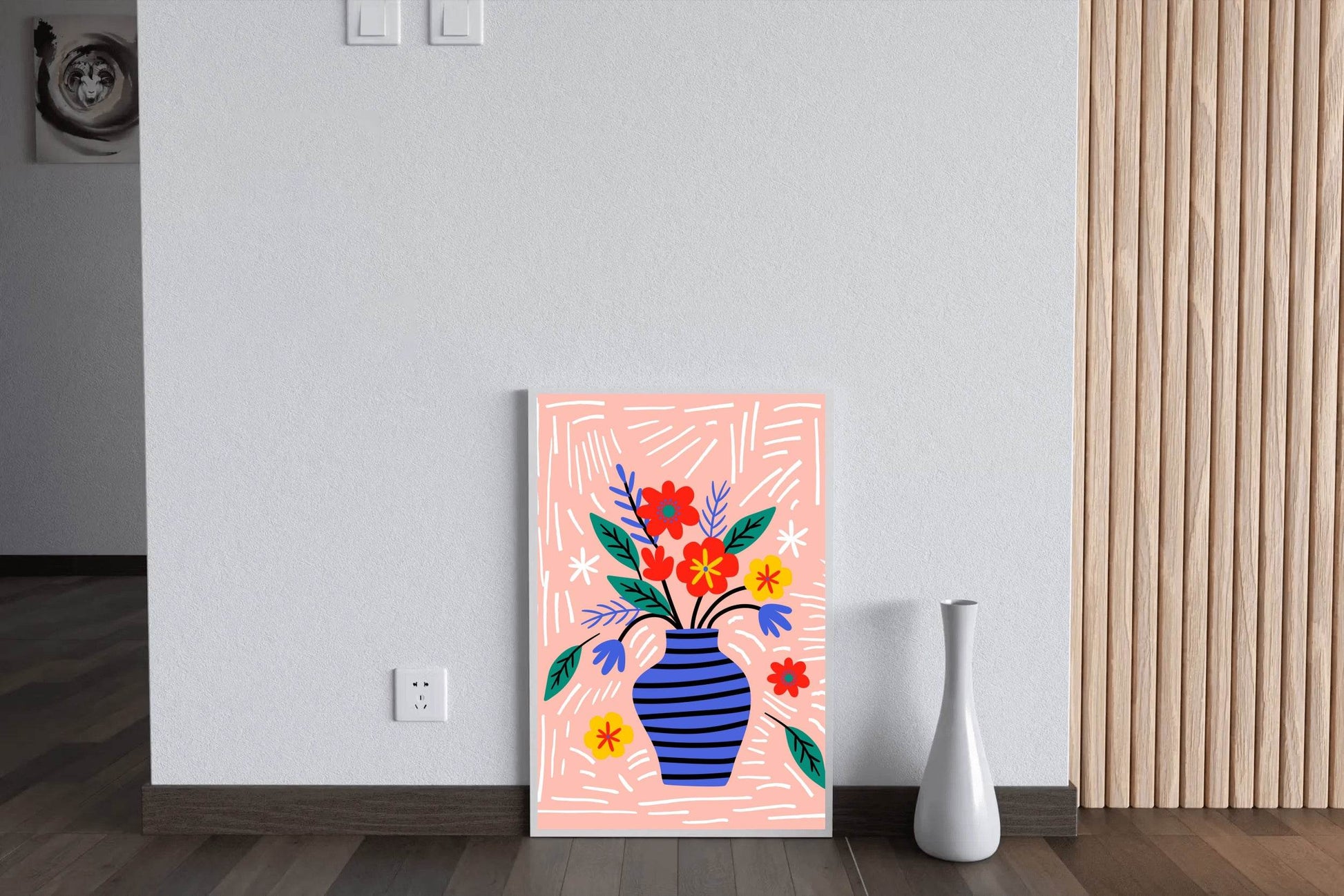 Painting a Bouquet of Flowers Inside a Clay Pot Art - beink online art store
