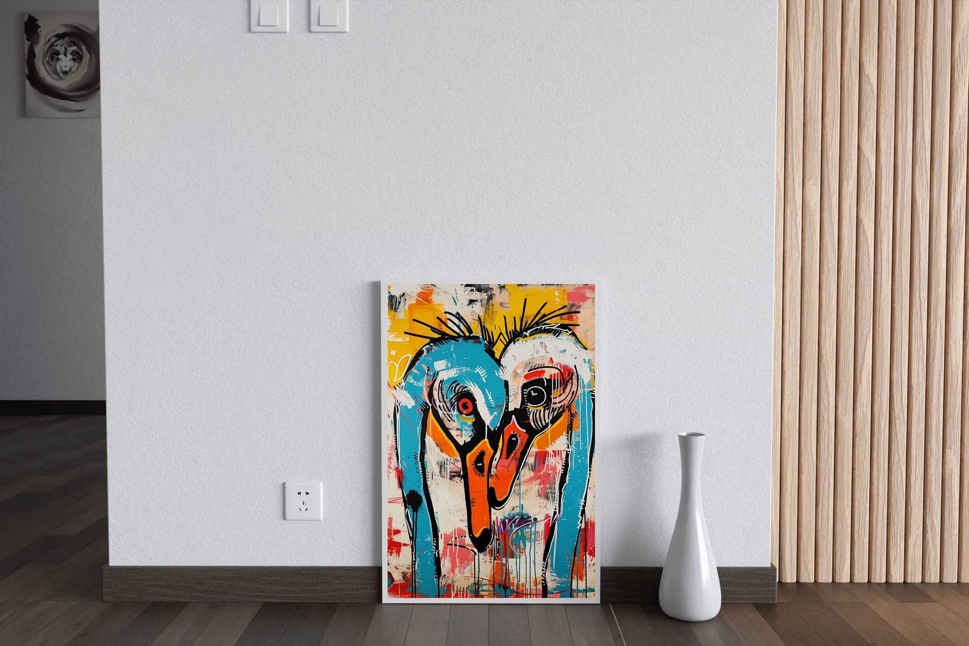 Color Painting of Pair of Swan - beink online art store