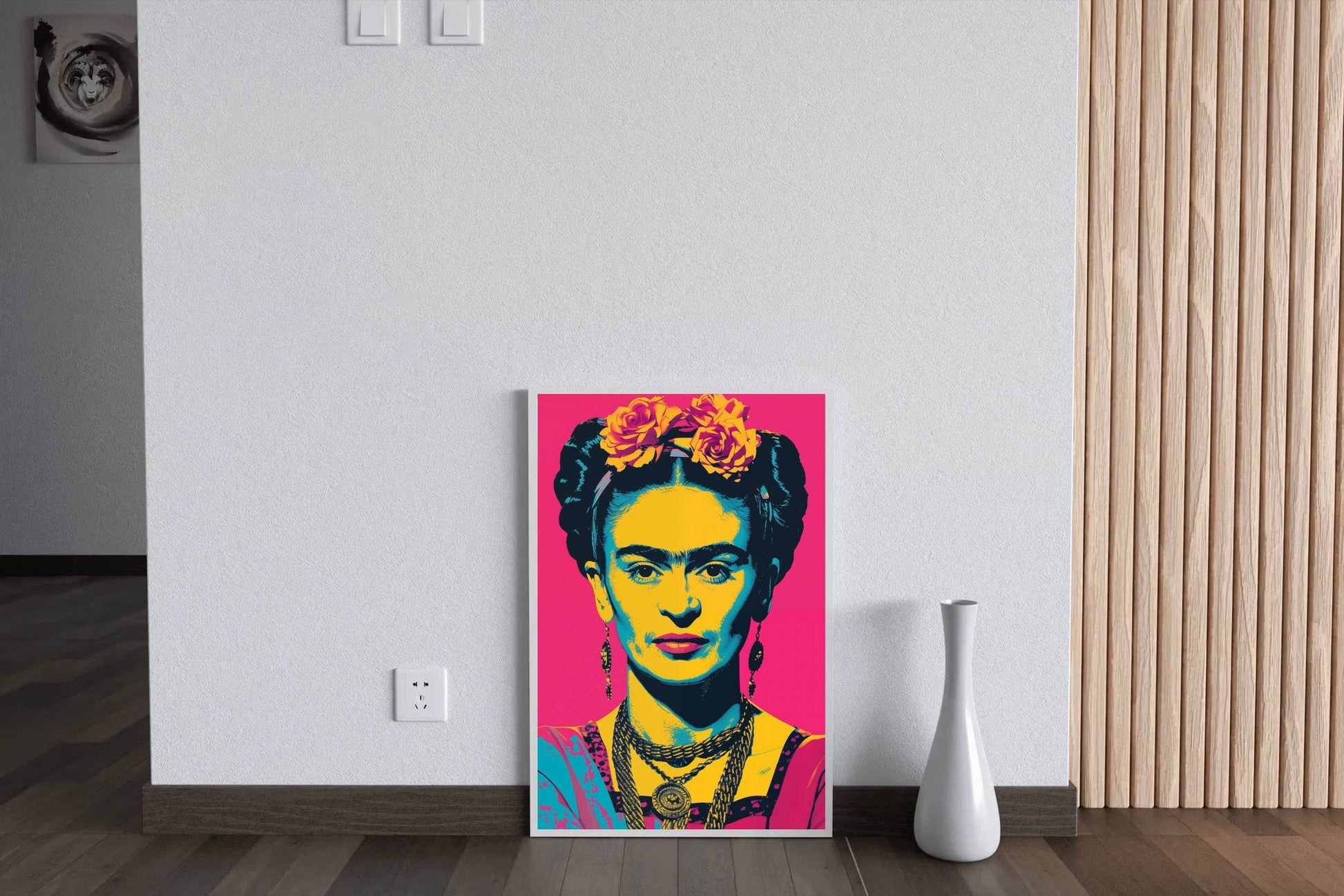Frida Kahlo Pink Pop Art Wall Art - beink online art store