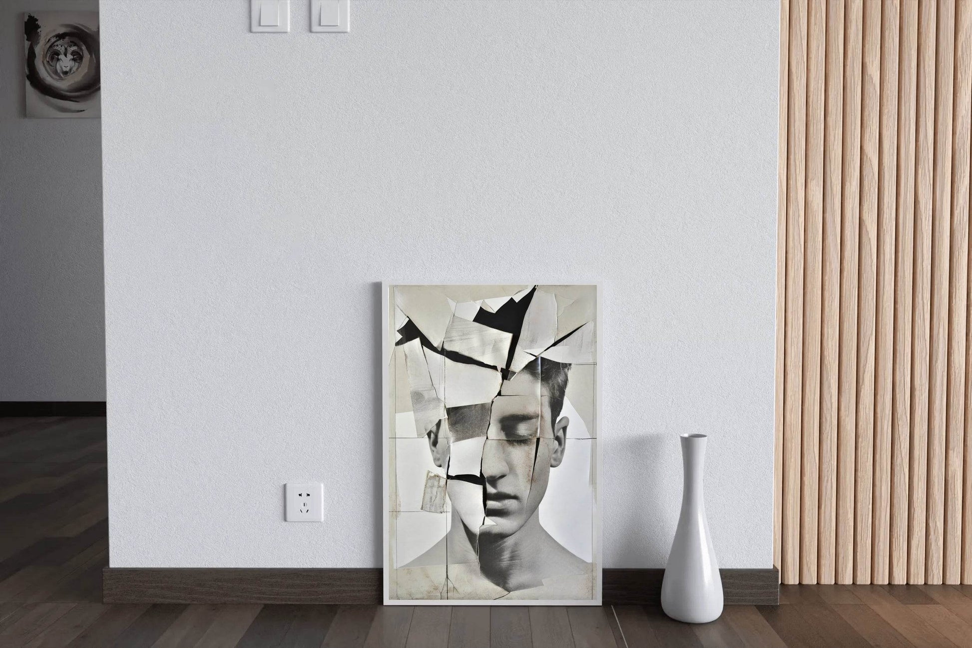 Torn Portrait of Men Face Digital Art - beink online art store