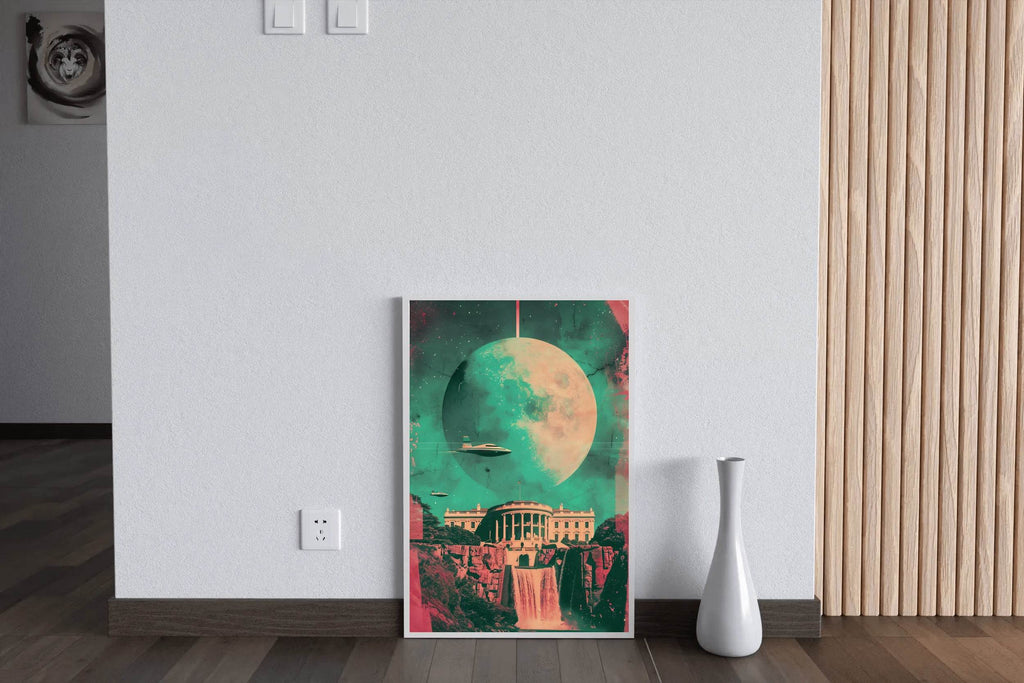 White House Photo With Space Background Wall Art - beink online art store