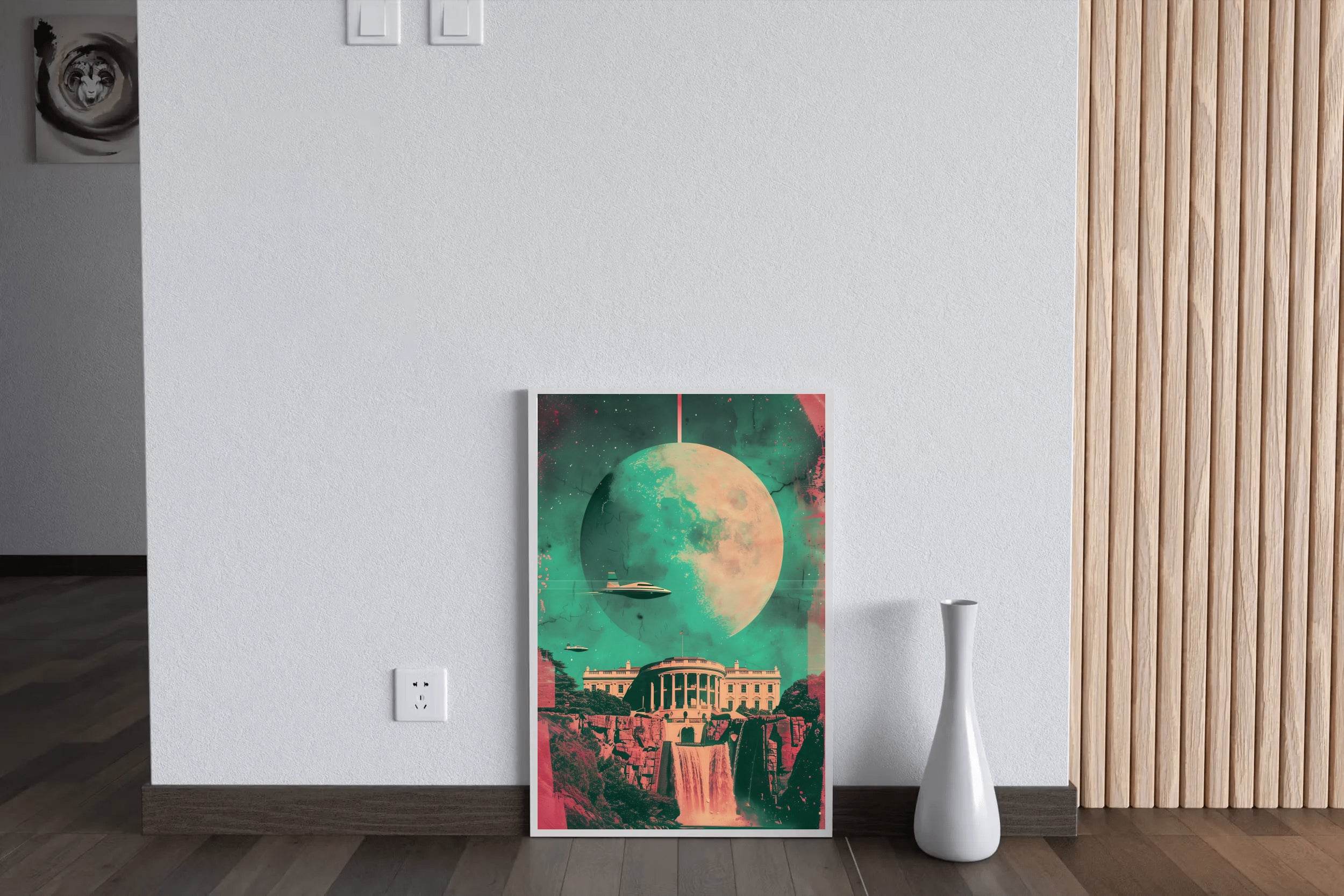White House Photo With Space Background Wall Art - beink online art store