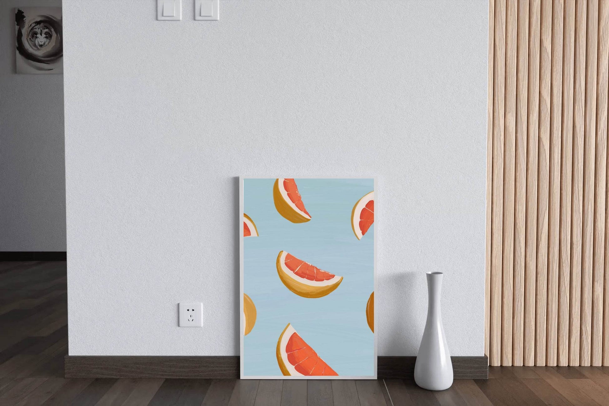 Drawing Orange Slices Wall Art - beink online art store